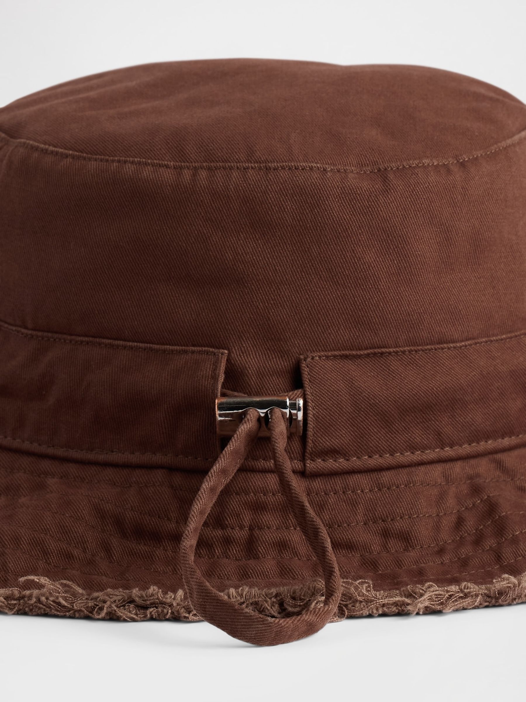 Brown Frayed Bucket Hat - Image 2 of 4