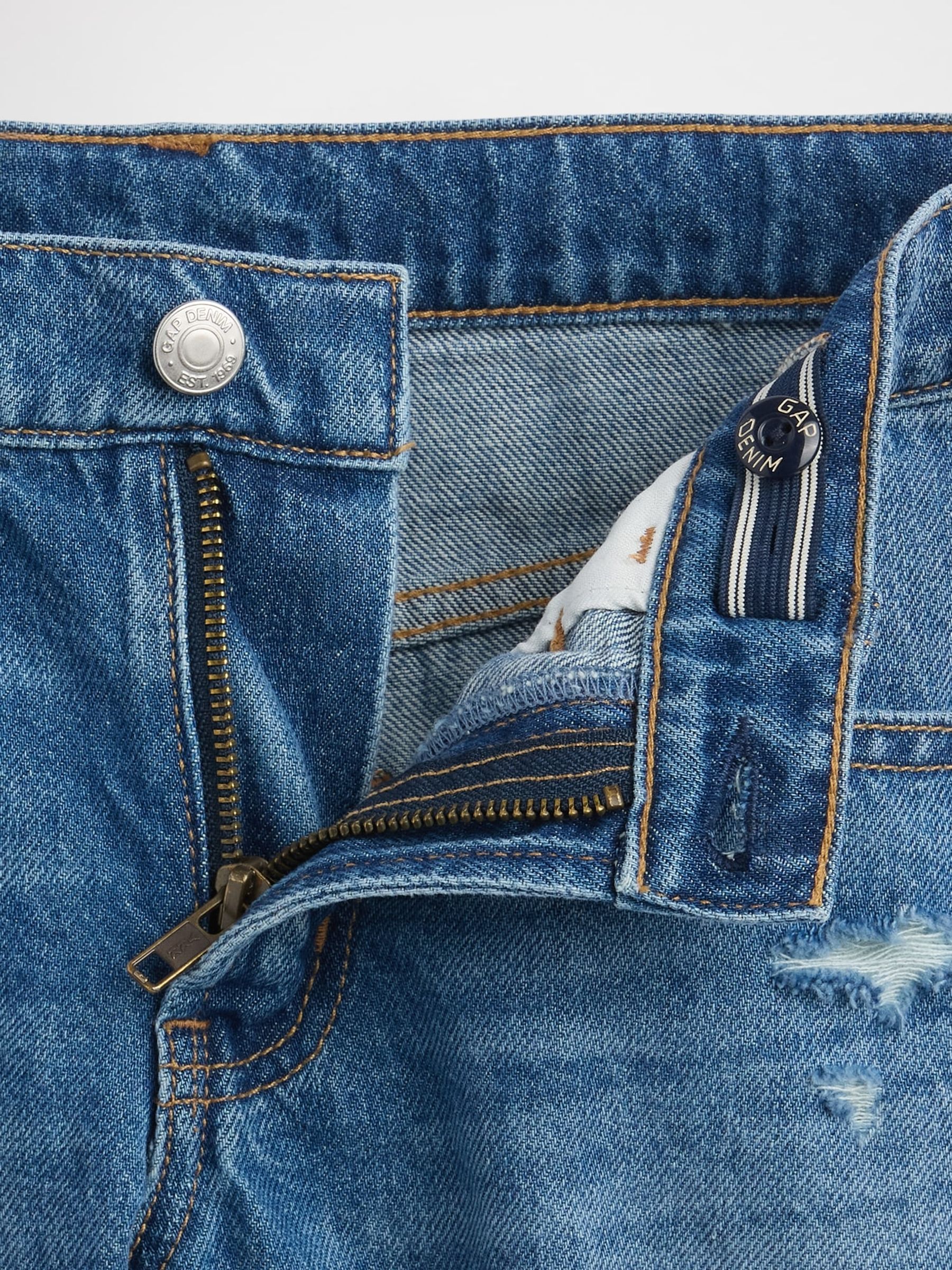 Blue Low Rise UltraSoft Stride Denim Shorts (5-13yrs) - Image 5 of 5