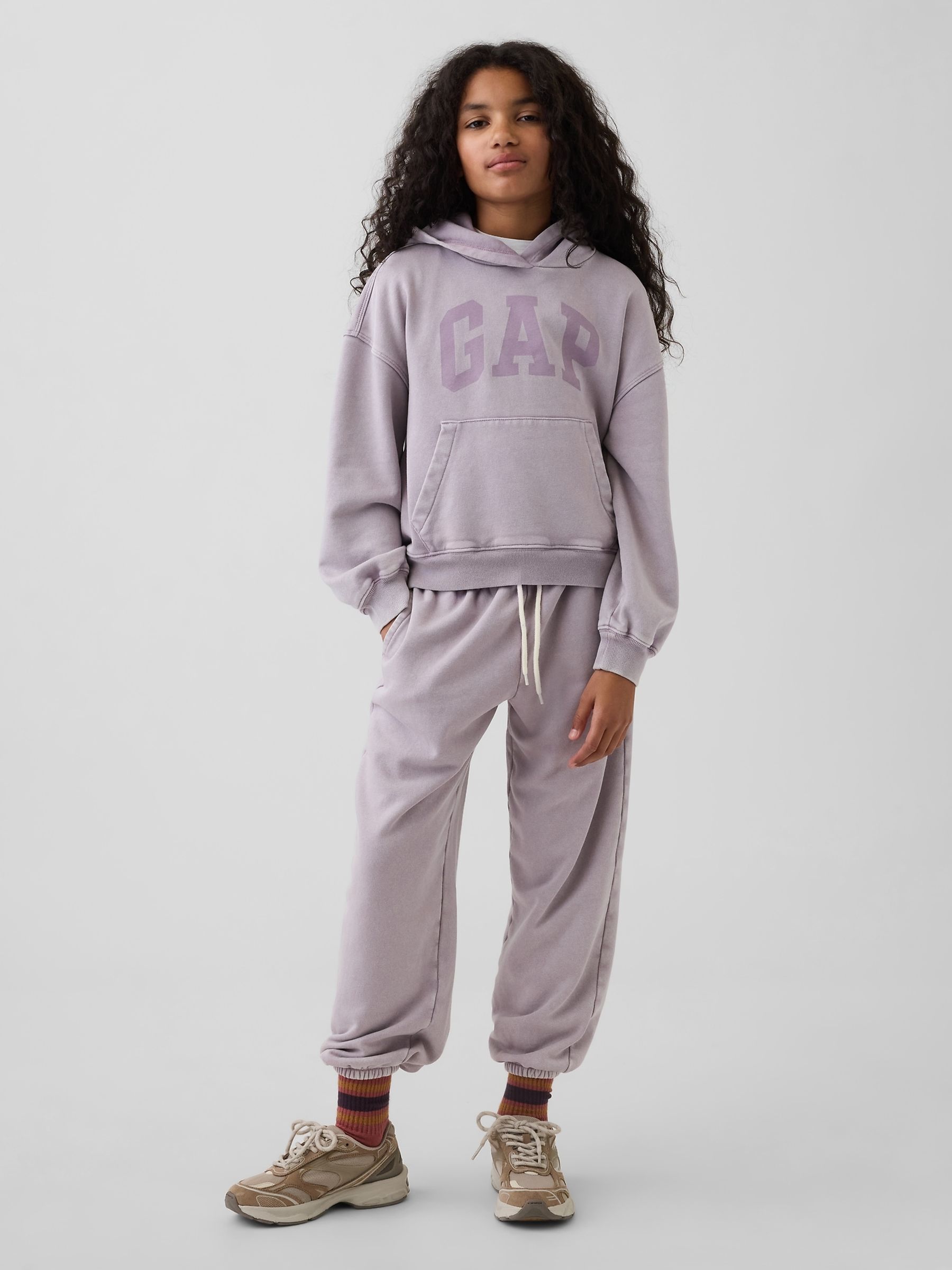 Purple Vintage Soft Relaxed Joggers (4-13yrs) - Image 1 of 6