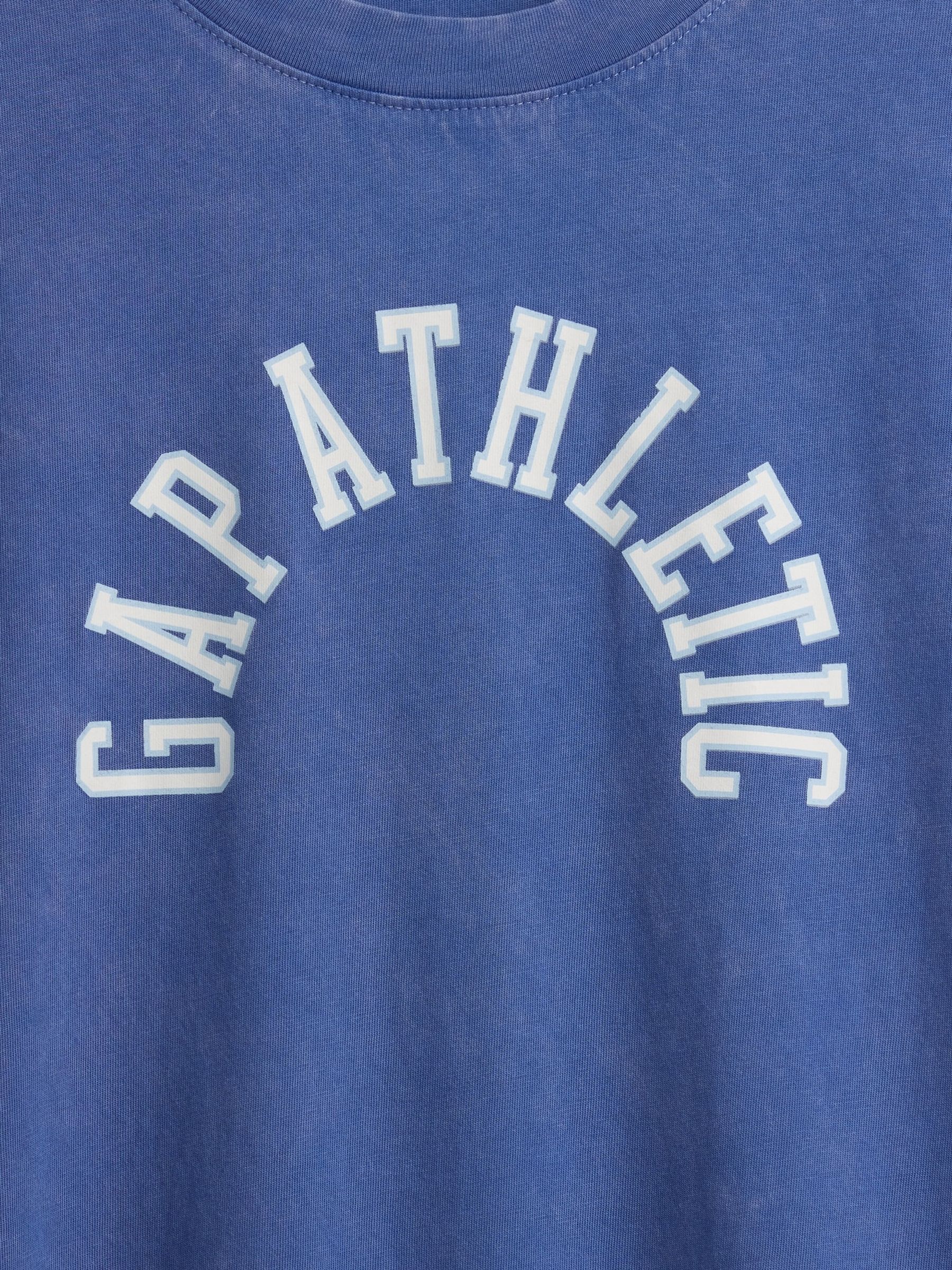 Blue Vintage Soft Athletic Logo Longline T-Shirt - Image 5 of 5 Blue Vintage Soft Athletic Logo Longline T-Shirt - Image 5 of 5