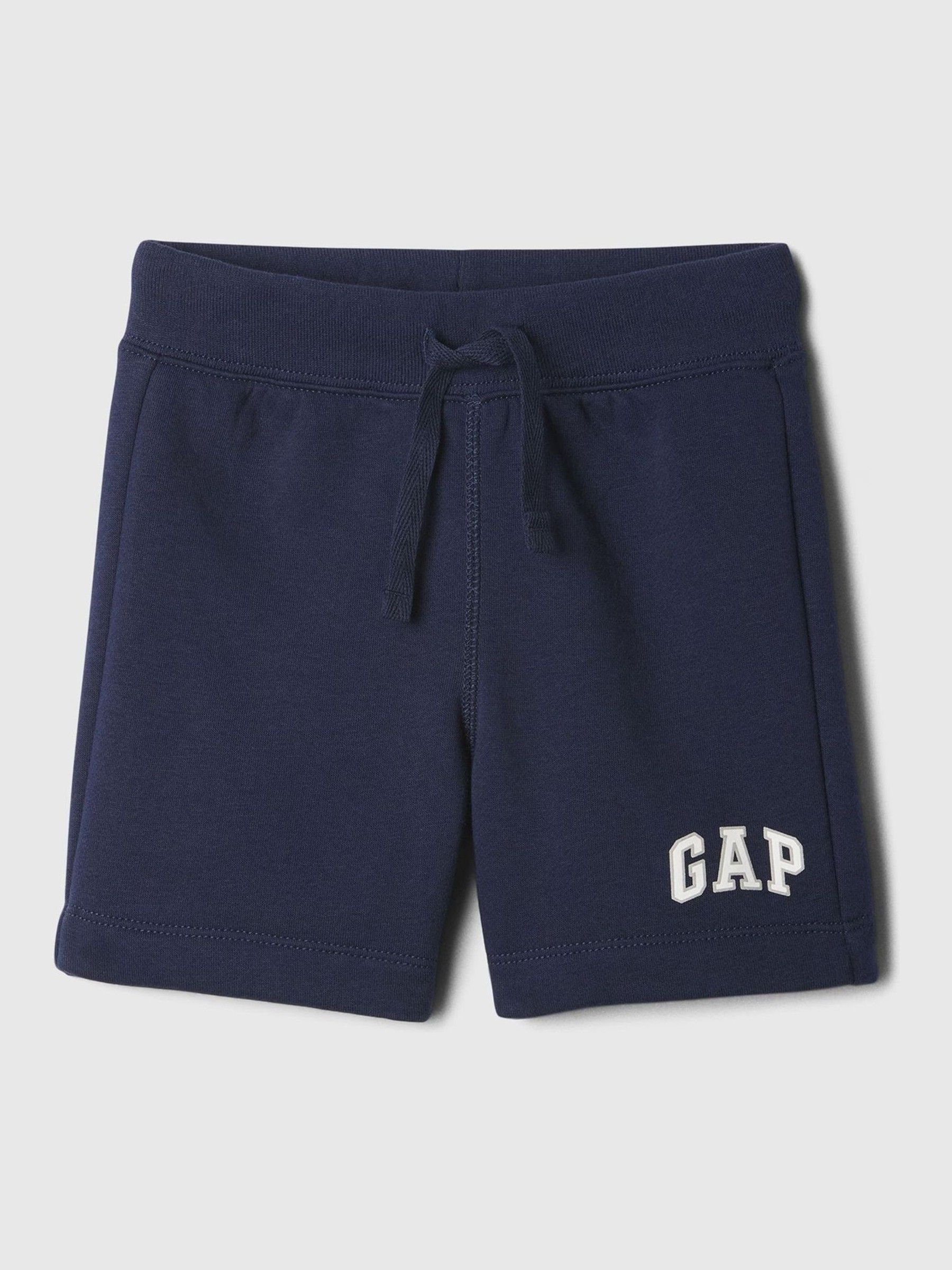 Navy Relaxed Logo Pull On Shorts - Image 1 of 3