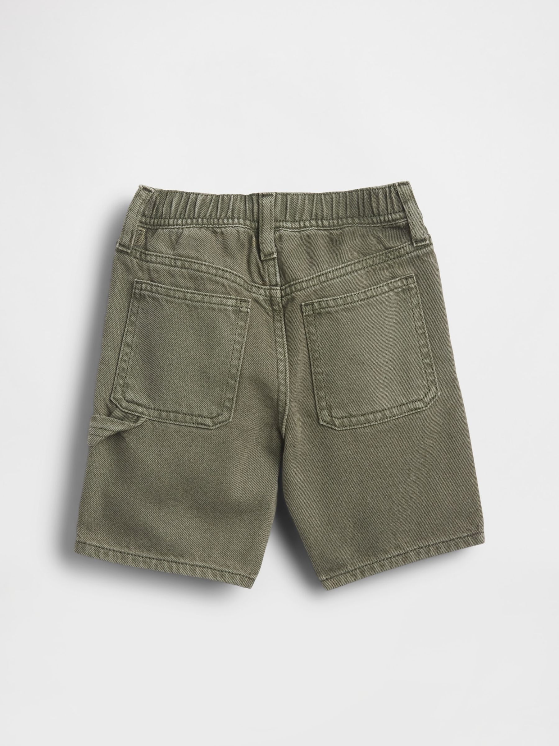 Green UltraSoft Denim Pull On Carpenter Shorts - Image 2 of 2