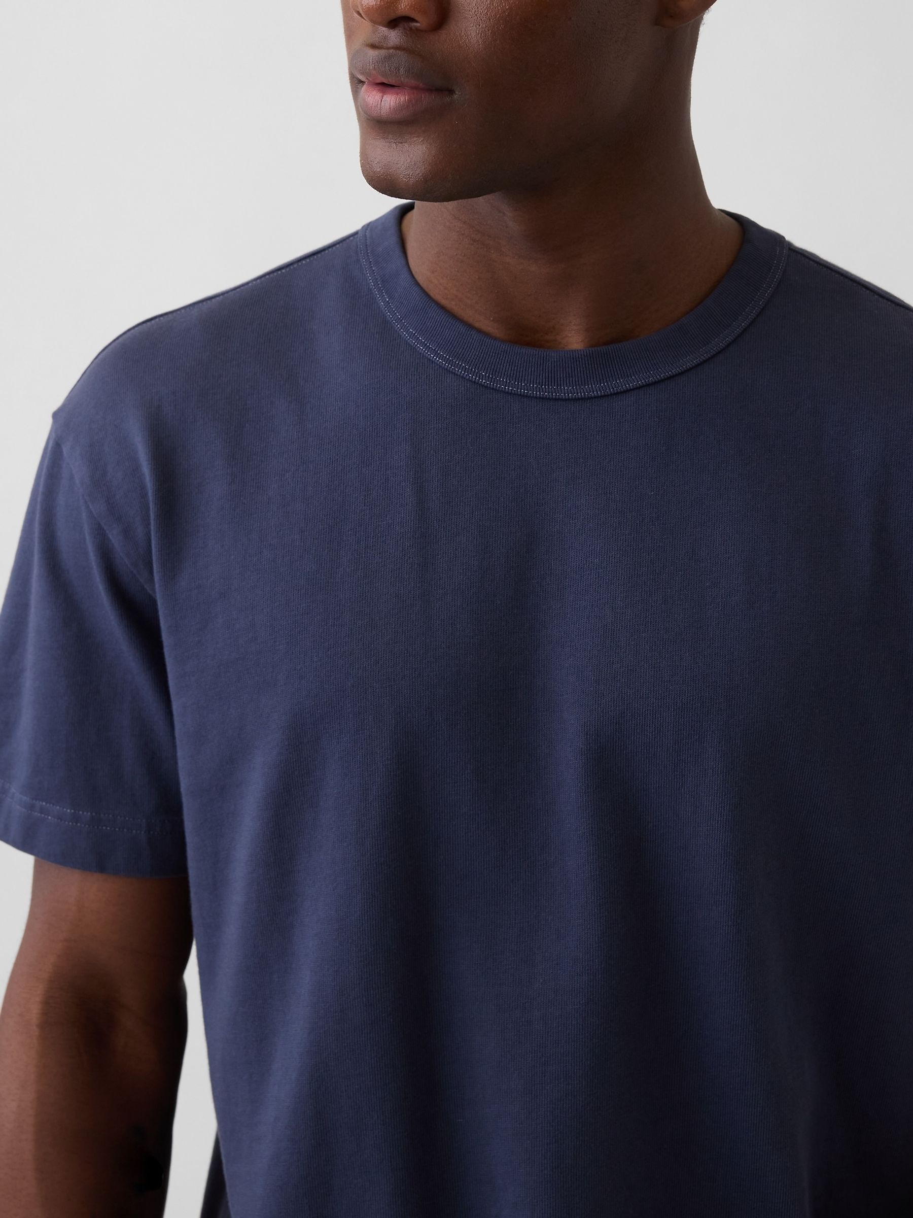 Navy Heavyweight Boxy T-Shirt - Image 4 of 4