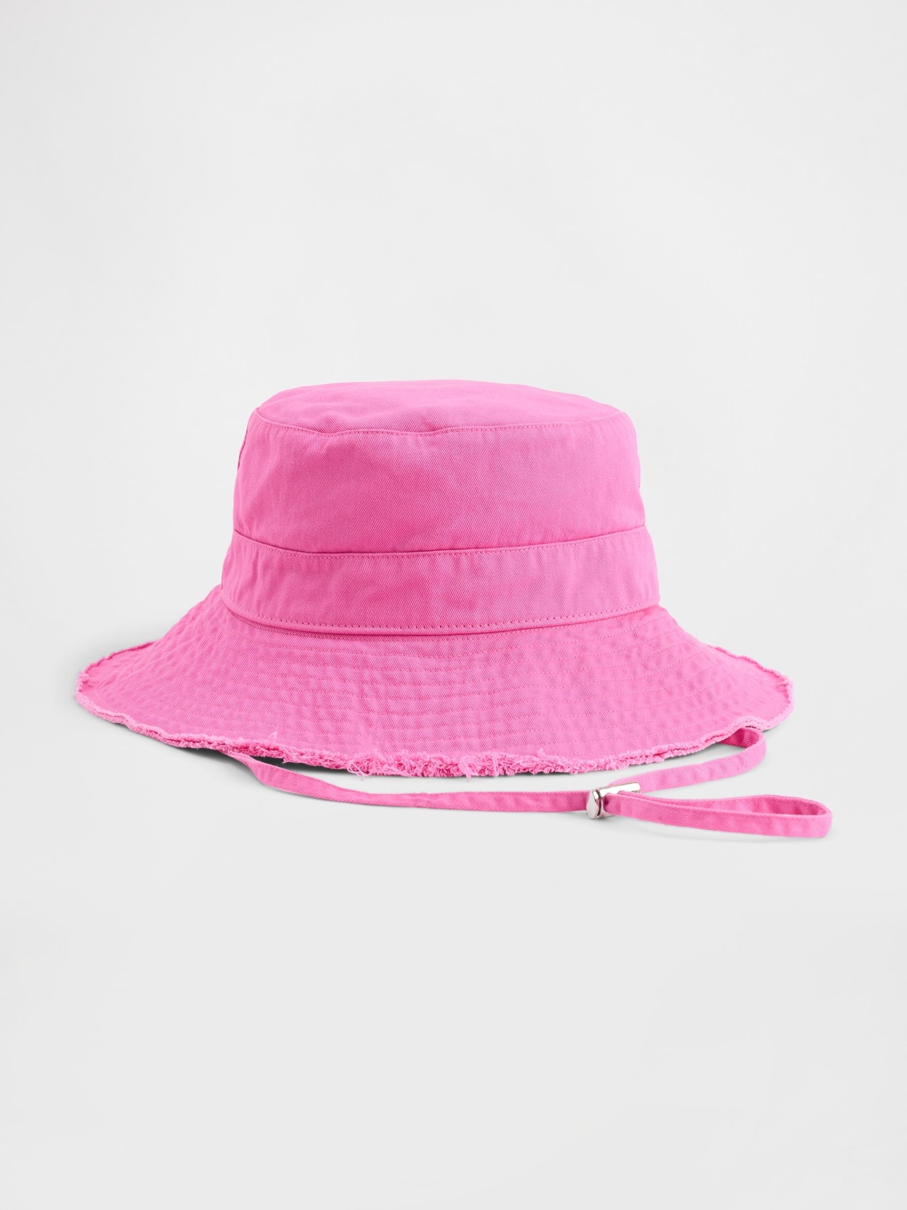 Pink Frayed Bucket Hat - Image 1 of 1