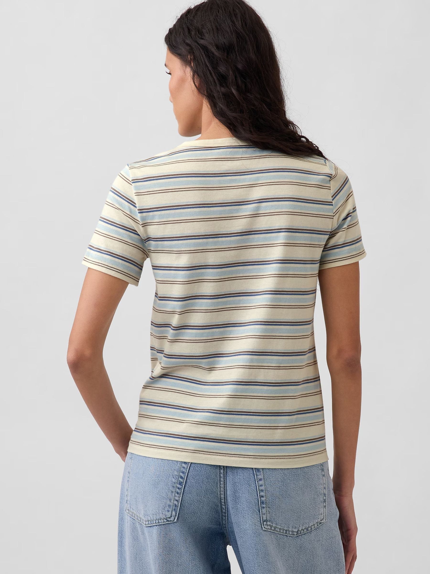 Yellow Stripe Cotton VintageSoft T-Shirt - Image 2 of 4