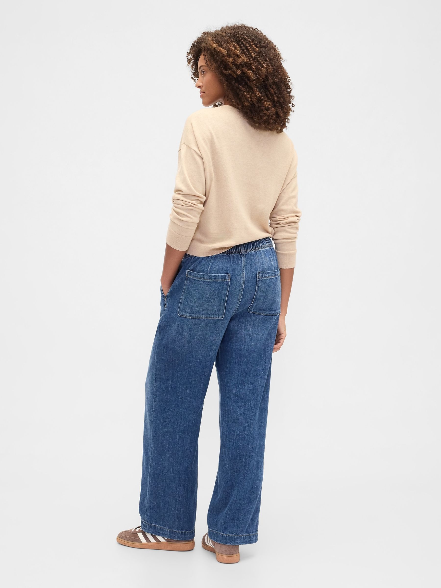 Dark Wash High Waisted Easy Wide-Leg Jeans - Image 2 of 6