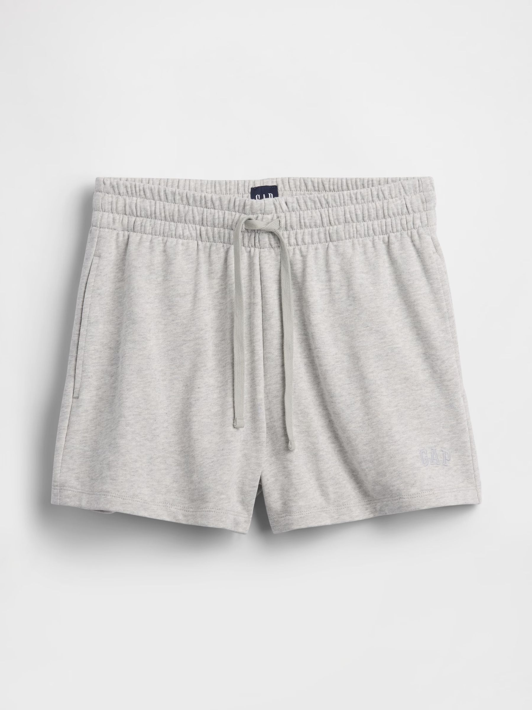 Grey 3 inch French Terry Relaxed Logo Sweat Shorts - Image 5 of 6