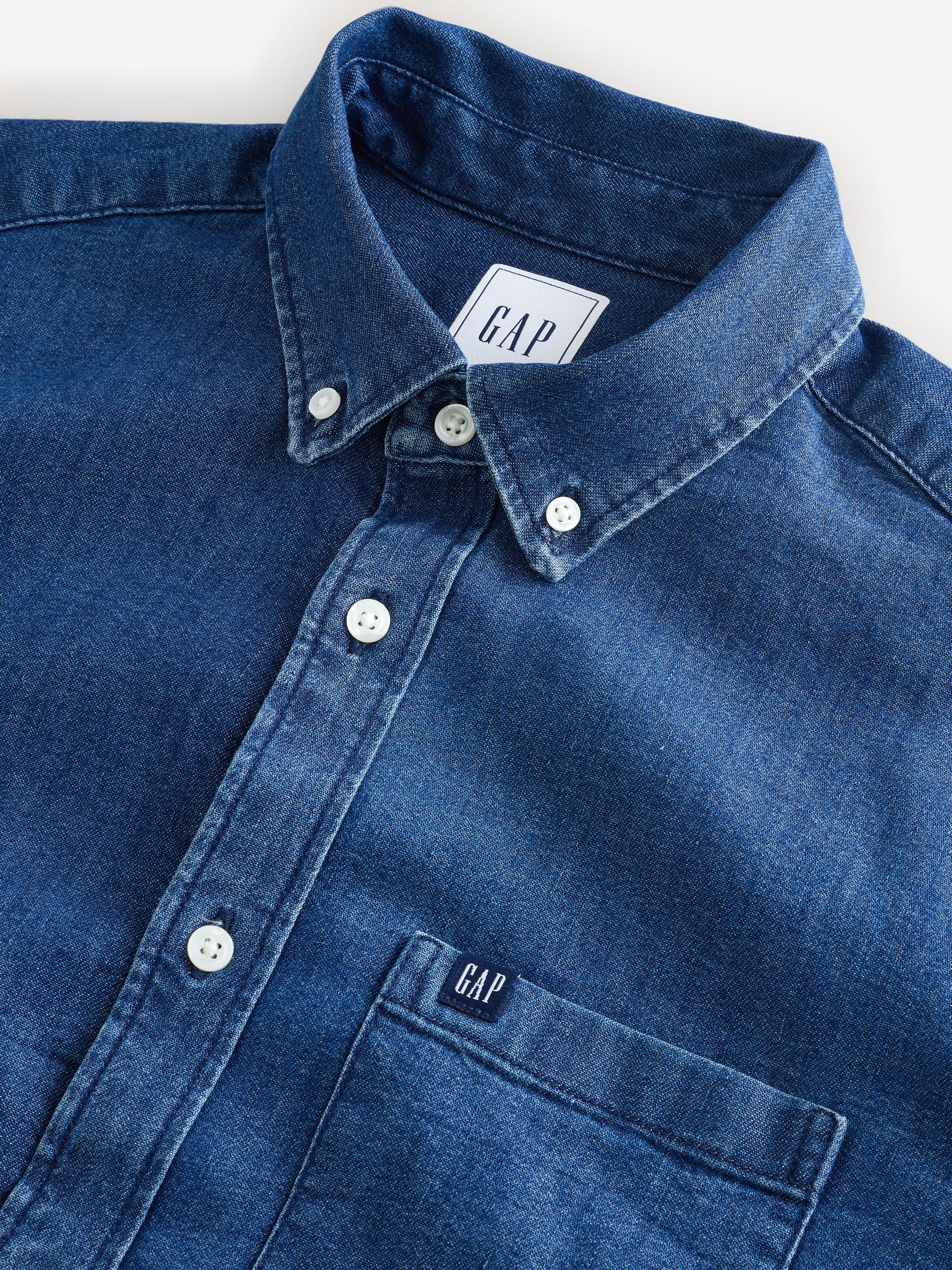 Dark Wash Denim Pocket Shirt - Image 3 of 4