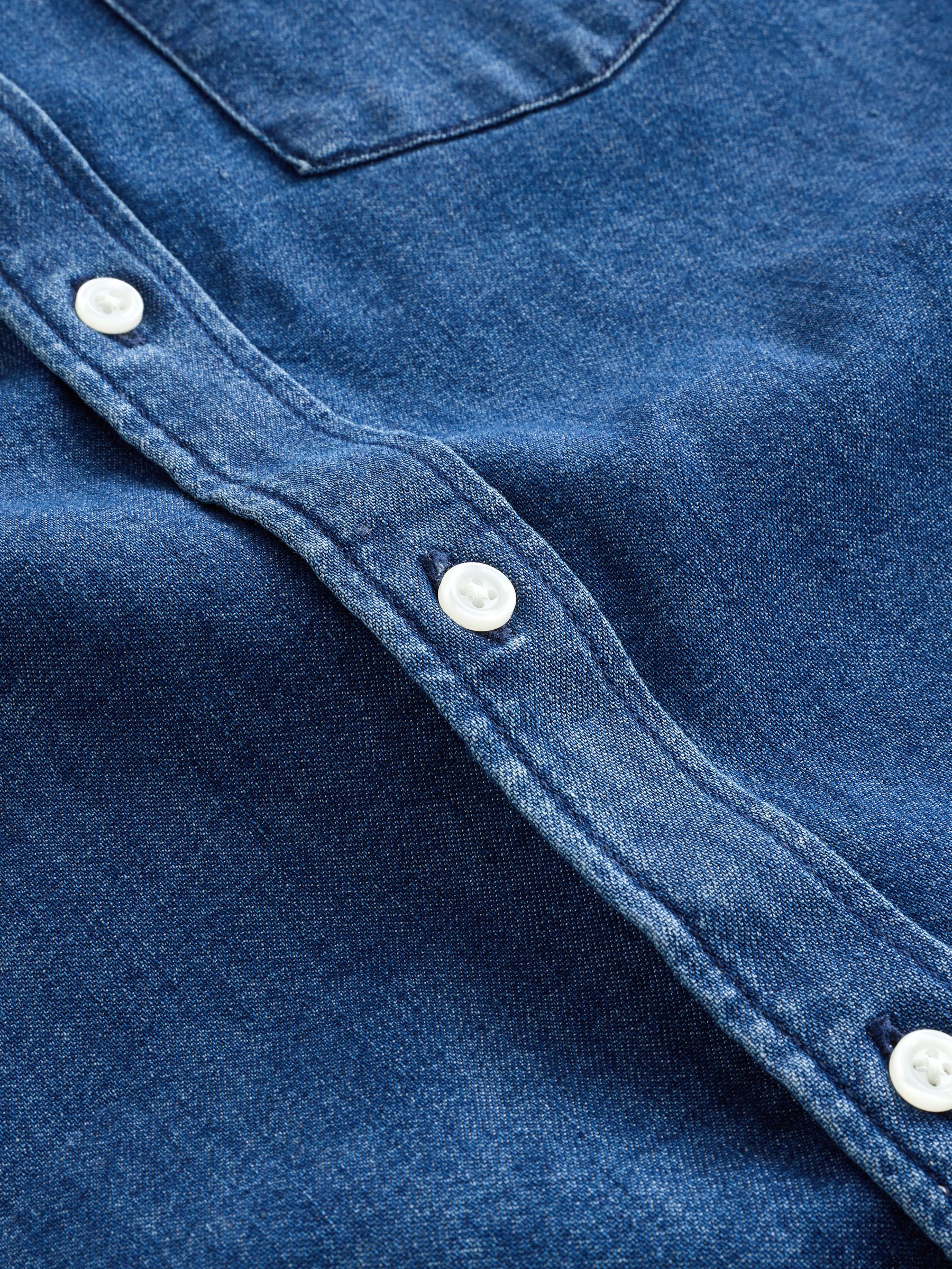 Dark Wash Denim Pocket Shirt - Image 4 of 4