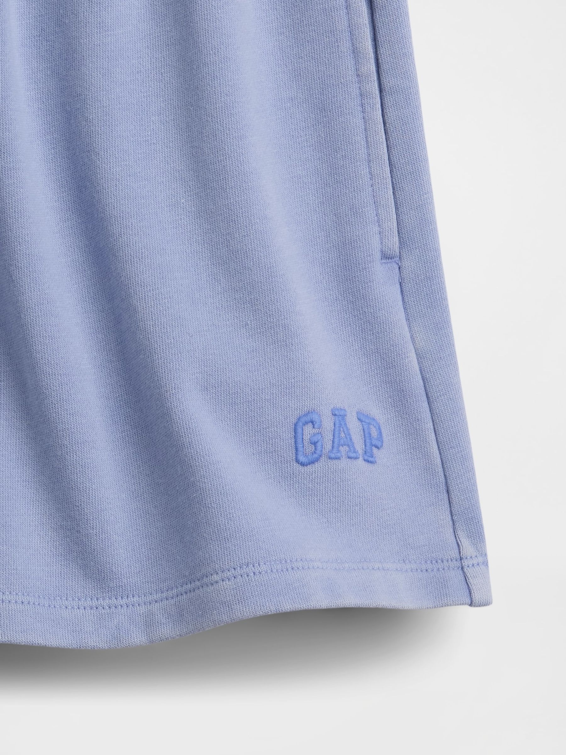 Blue 3 inch French Terry Relaxed Logo Sweat Shorts - Image 4 of 4