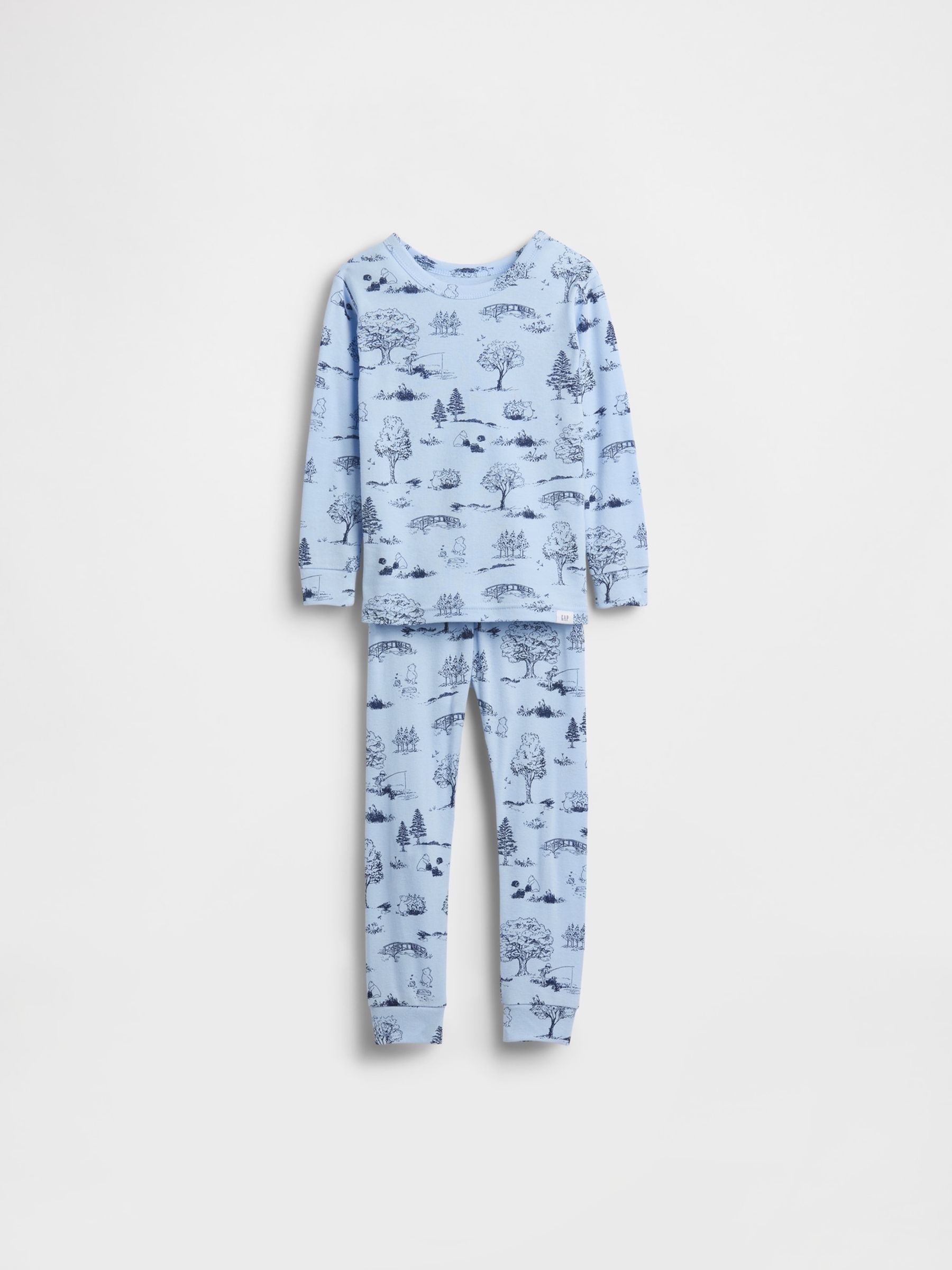 Blue Winnie The Pooh Brushed Cotton Pyjamas Set - Image 5 of 6