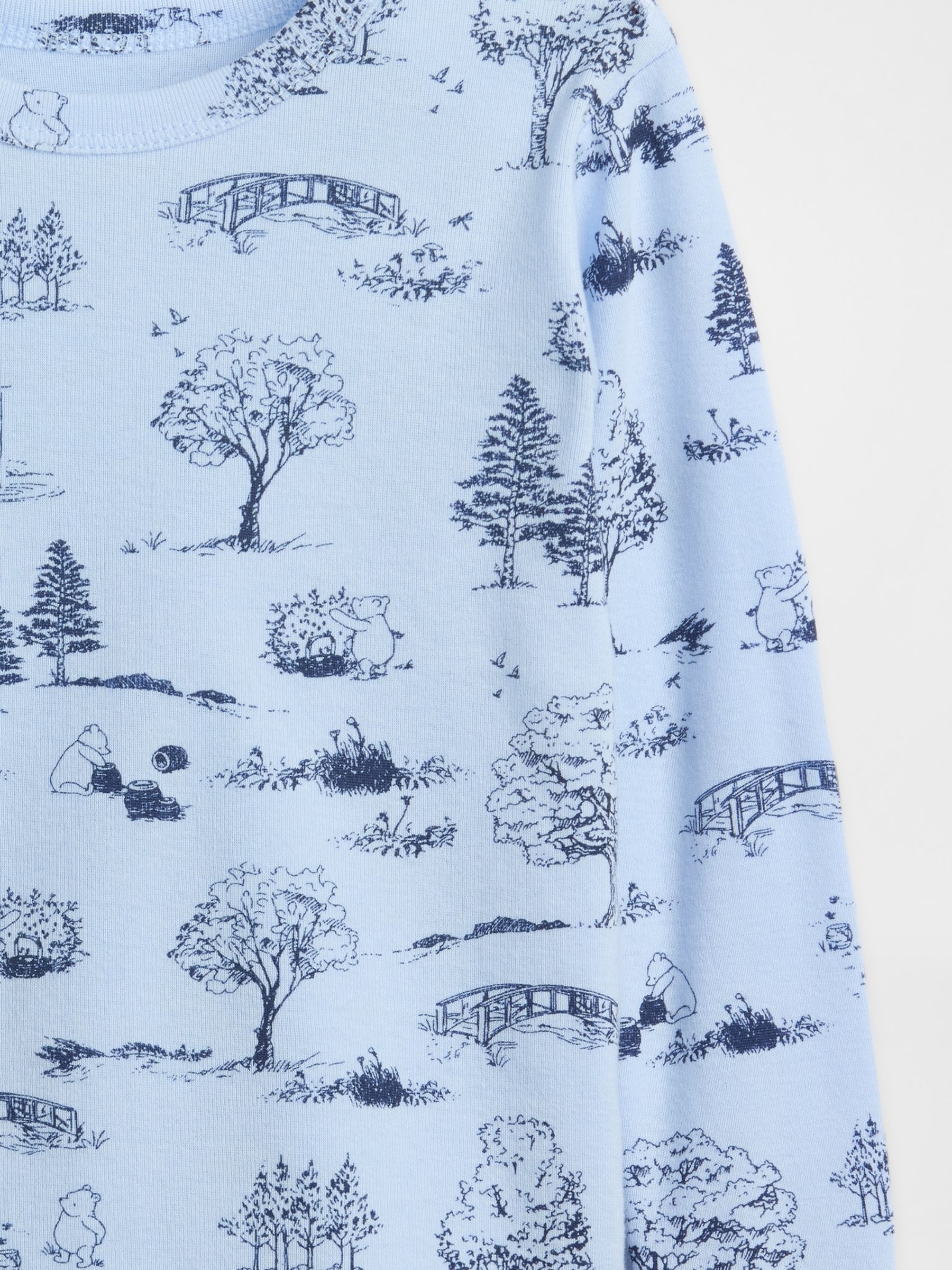 Blue Winnie The Pooh Brushed Cotton Pyjamas Set - Image 6 of 6