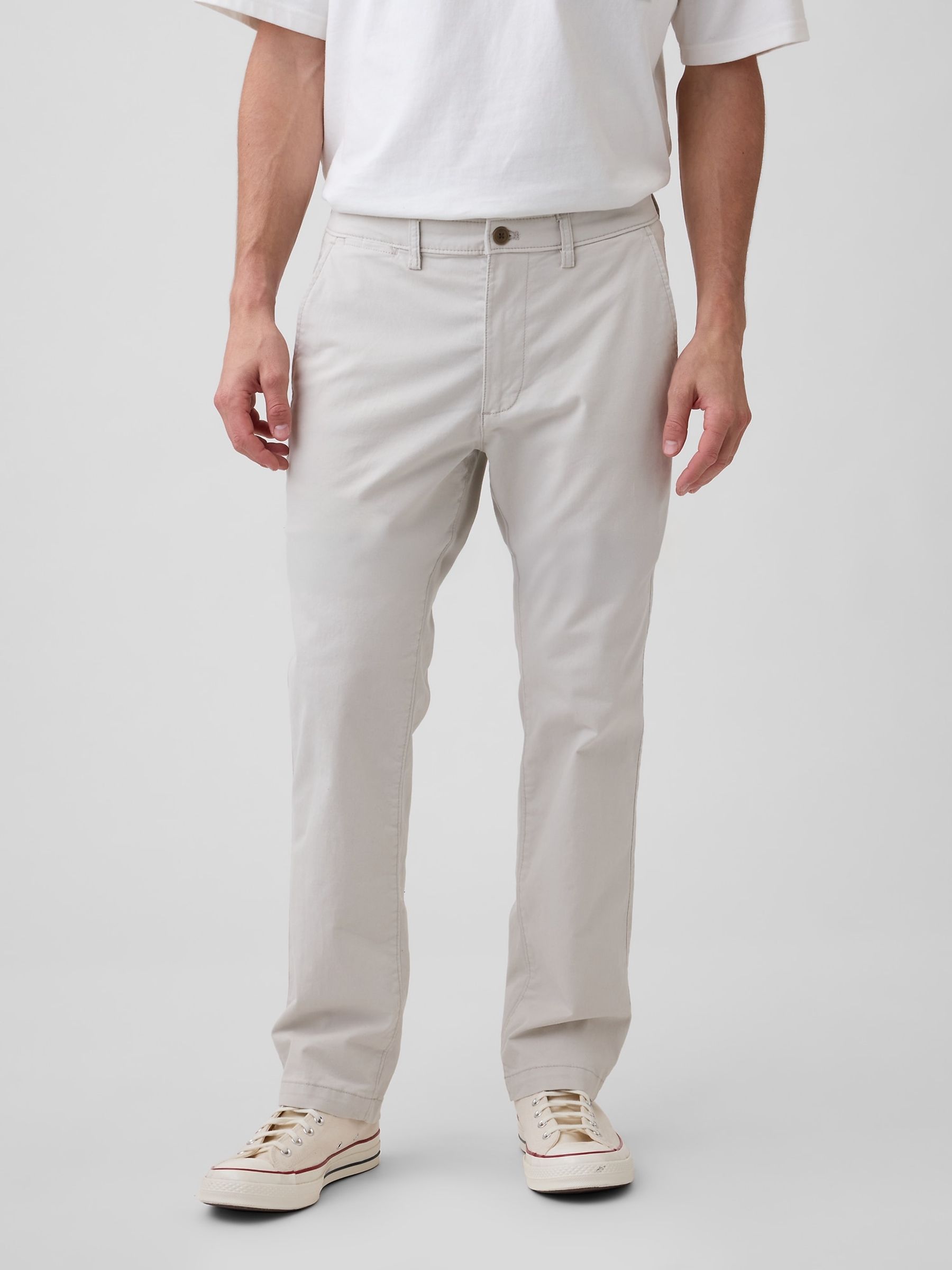 Cream Essential Straight Fit Chinos - Image 1 of 6 Cream Essential Straight Fit Chinos - Image 1 of 6