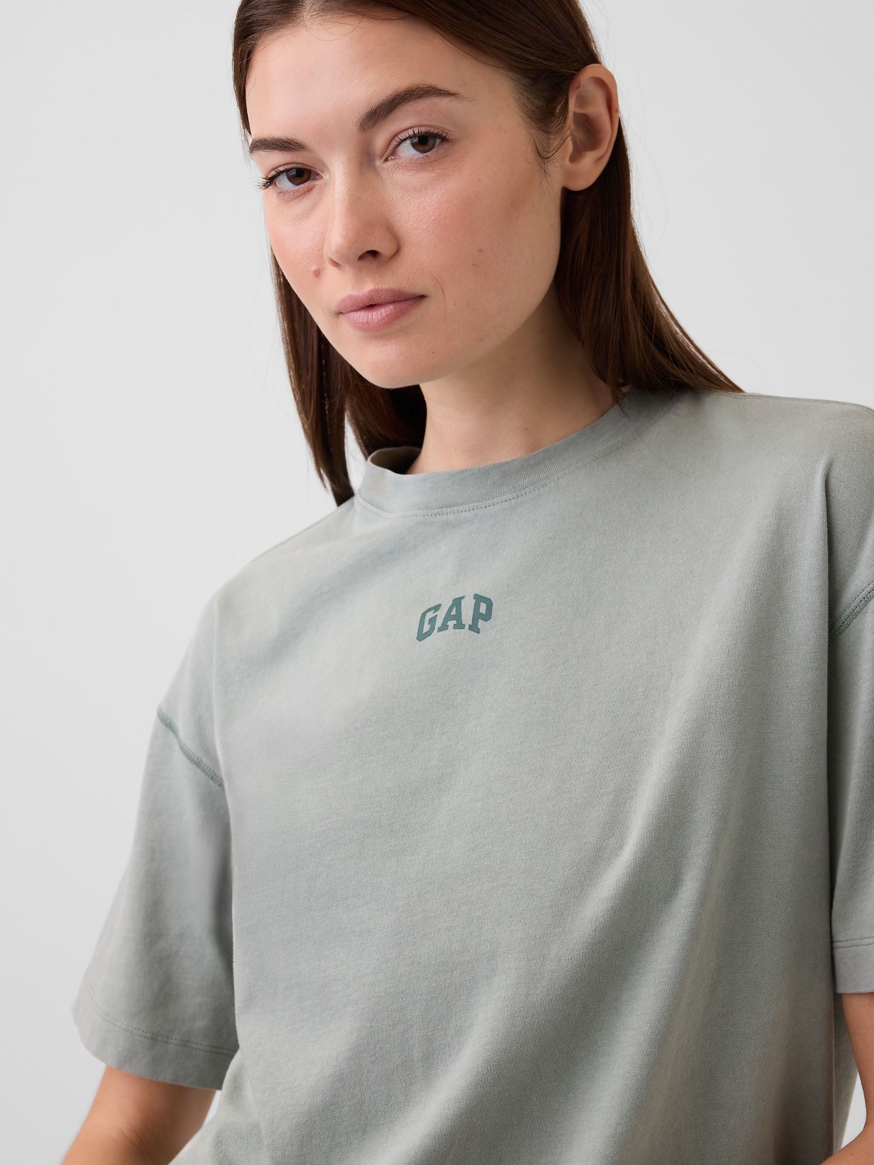 Green Vintage Soft Athletic Logo Longline T-Shirt - Image 3 of 4