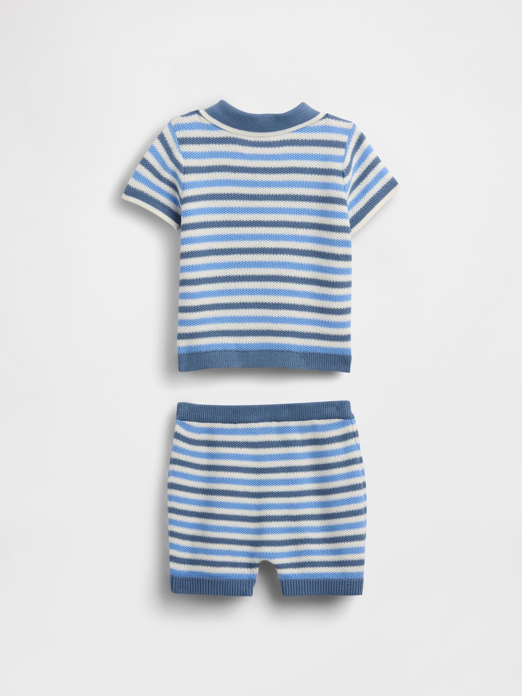 Blue Jumper Polo Outfit Set - Image 2 of 3