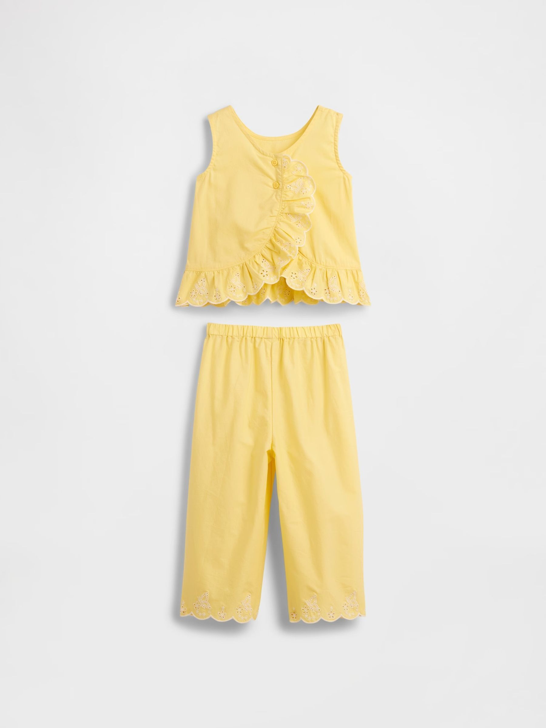 Yellow Eyelet Ruffle Outfit Set - Image 3 of 3