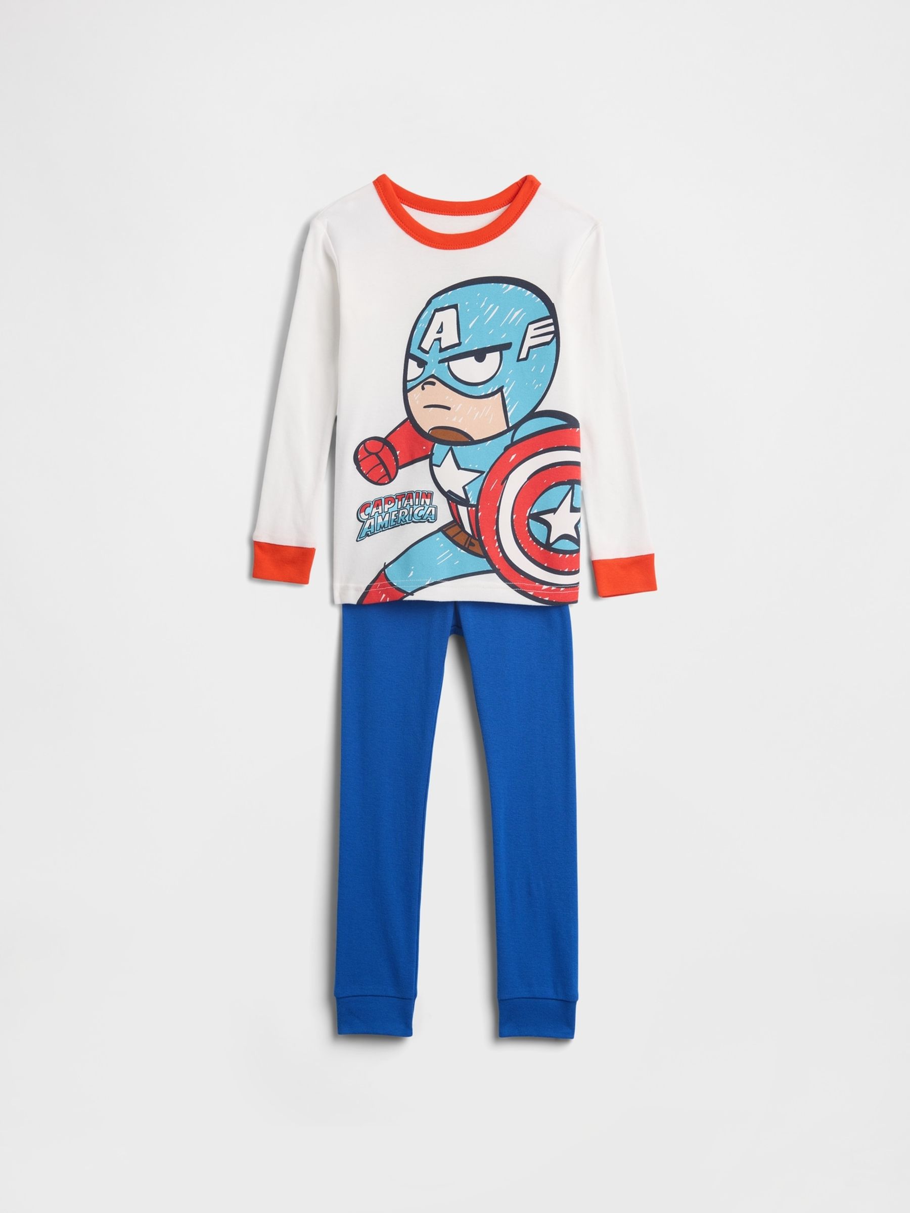 Blue Captain America Marvel Pyjamas Set - Image 1 of 3