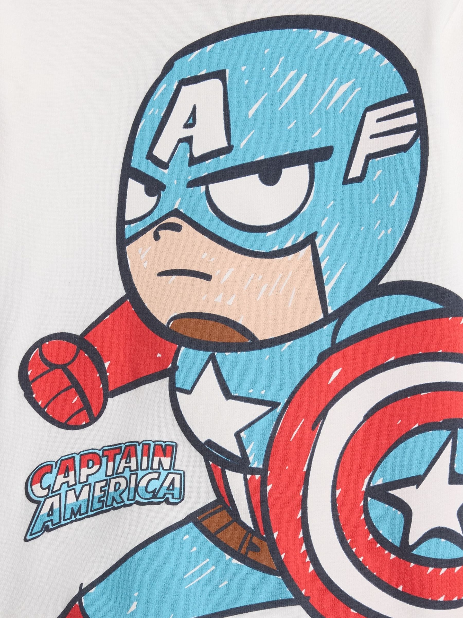 Blue Captain America Marvel Pyjamas Set - Image 3 of 3 Blue Captain America Marvel Pyjamas Set - Image 3 of 3