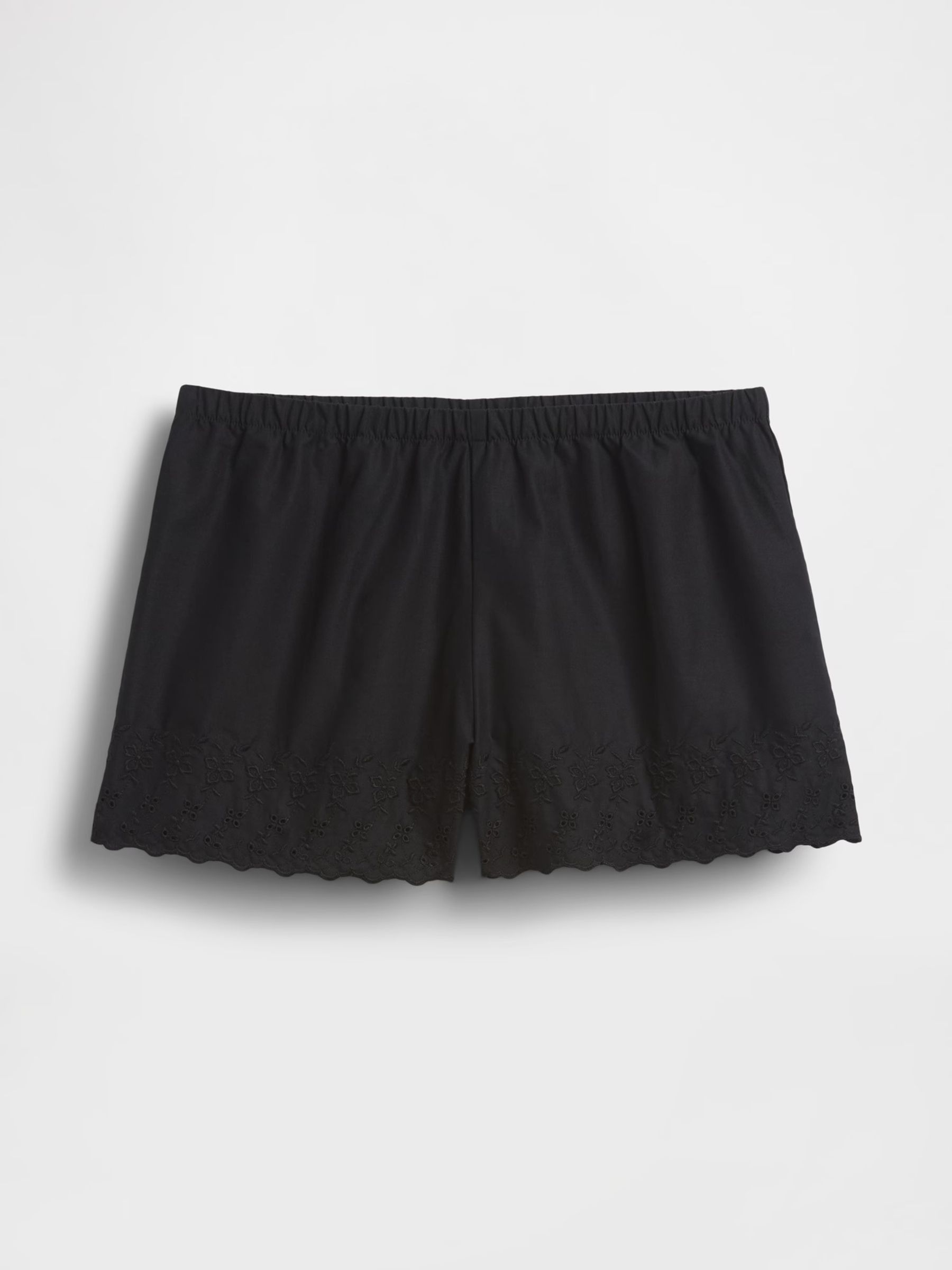 Black Embroidered pyjama Shorts - Image 6 of 6