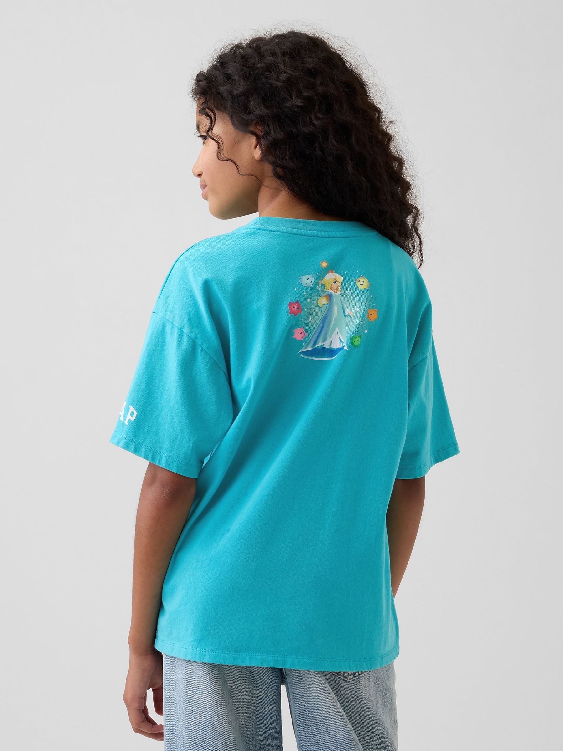 Blue Princess Rosalina Super Mario Relaxed Graphic T-Shirt - Image 2 of 5