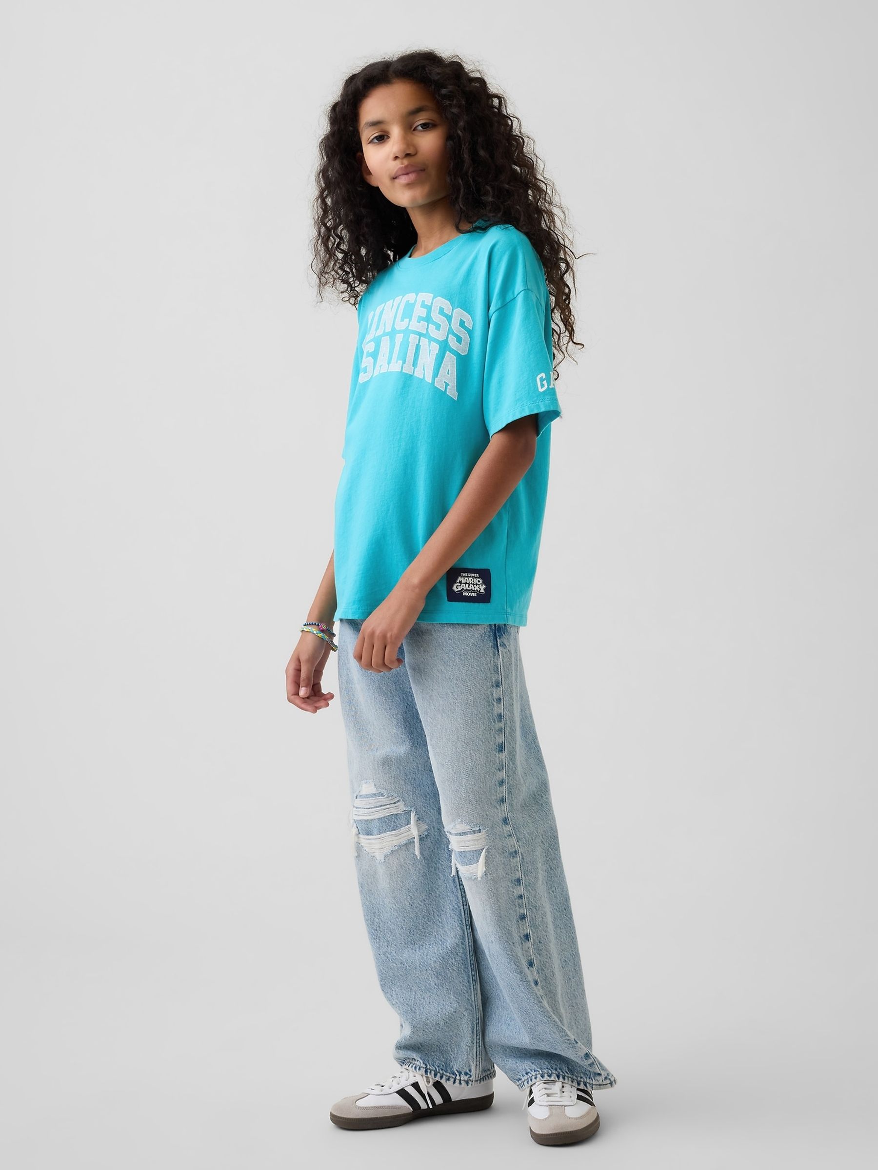 Blue Princess Rosalina Super Mario Relaxed Graphic T-Shirt - Image 3 of 5