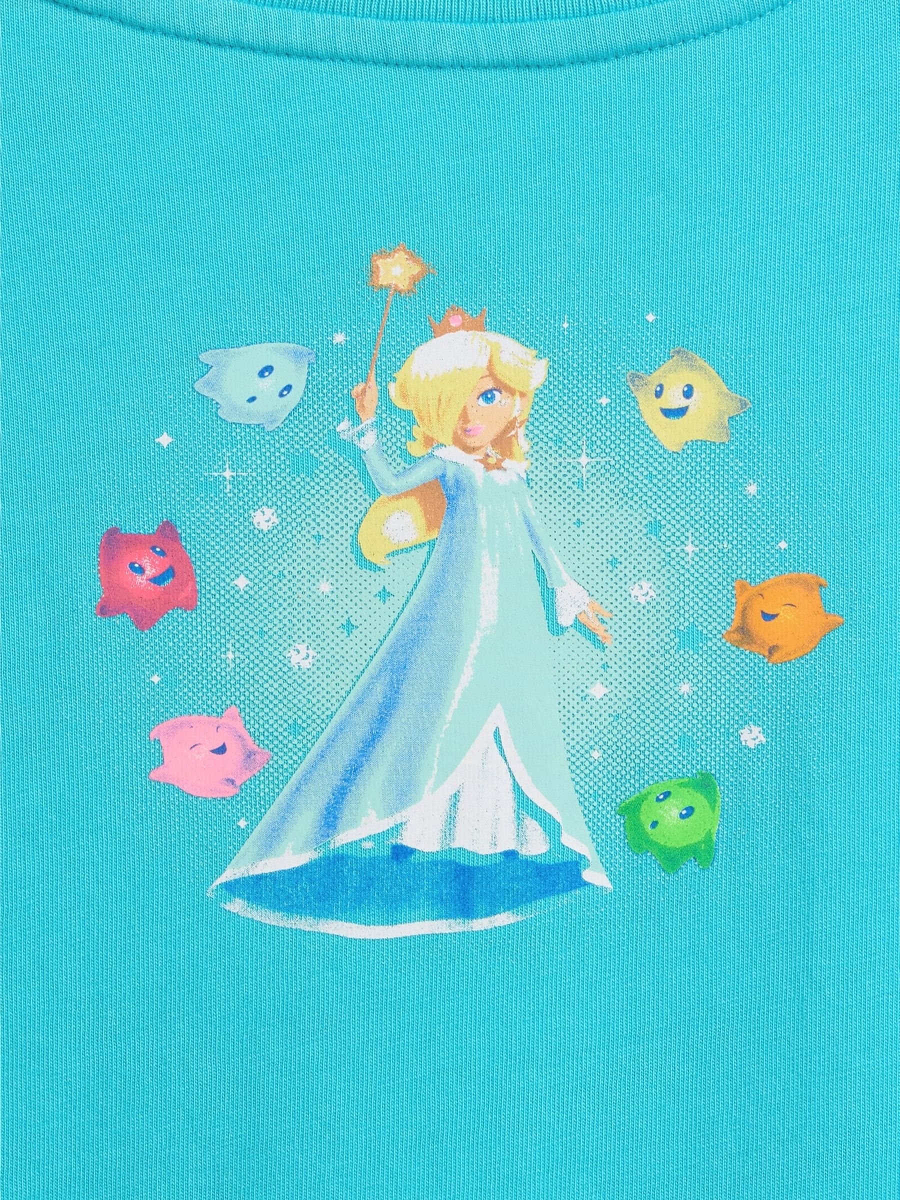 Blue Princess Rosalina Super Mario Relaxed Graphic T-Shirt - Image 5 of 5