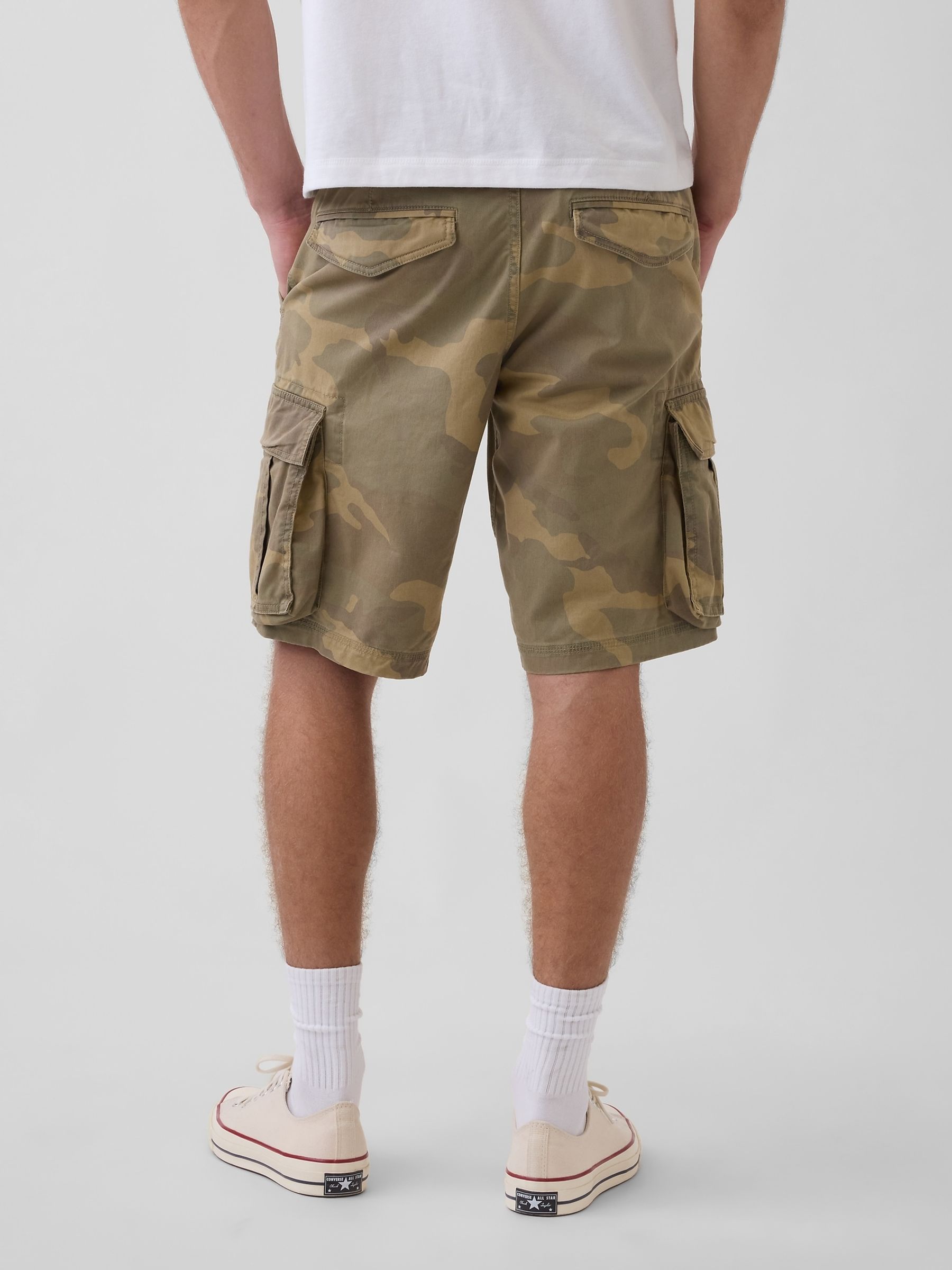 Green Camo Relaxed Cargo Shorts - Image 2 of 5