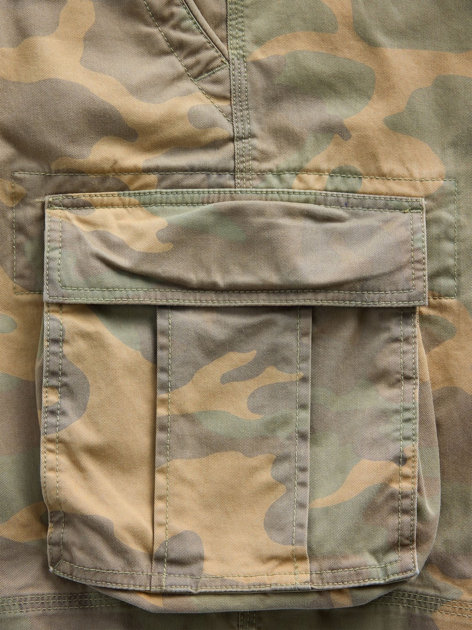Green Camo Relaxed Cargo Shorts - Image 5 of 5
