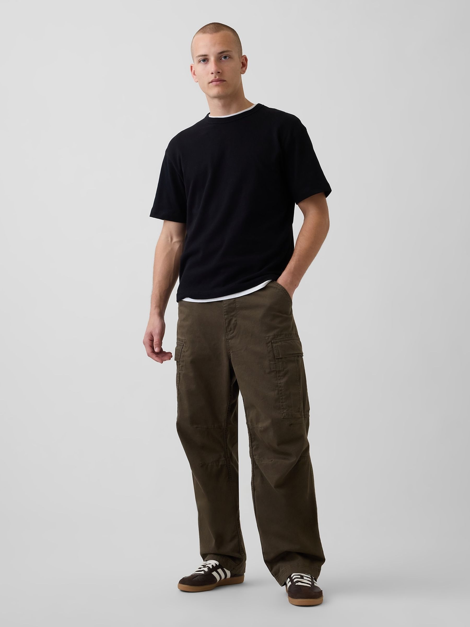 Brown Relaxed Cargo Trousers - Image 4 of 4 Brown Relaxed Cargo Trousers - Image 4 of 4