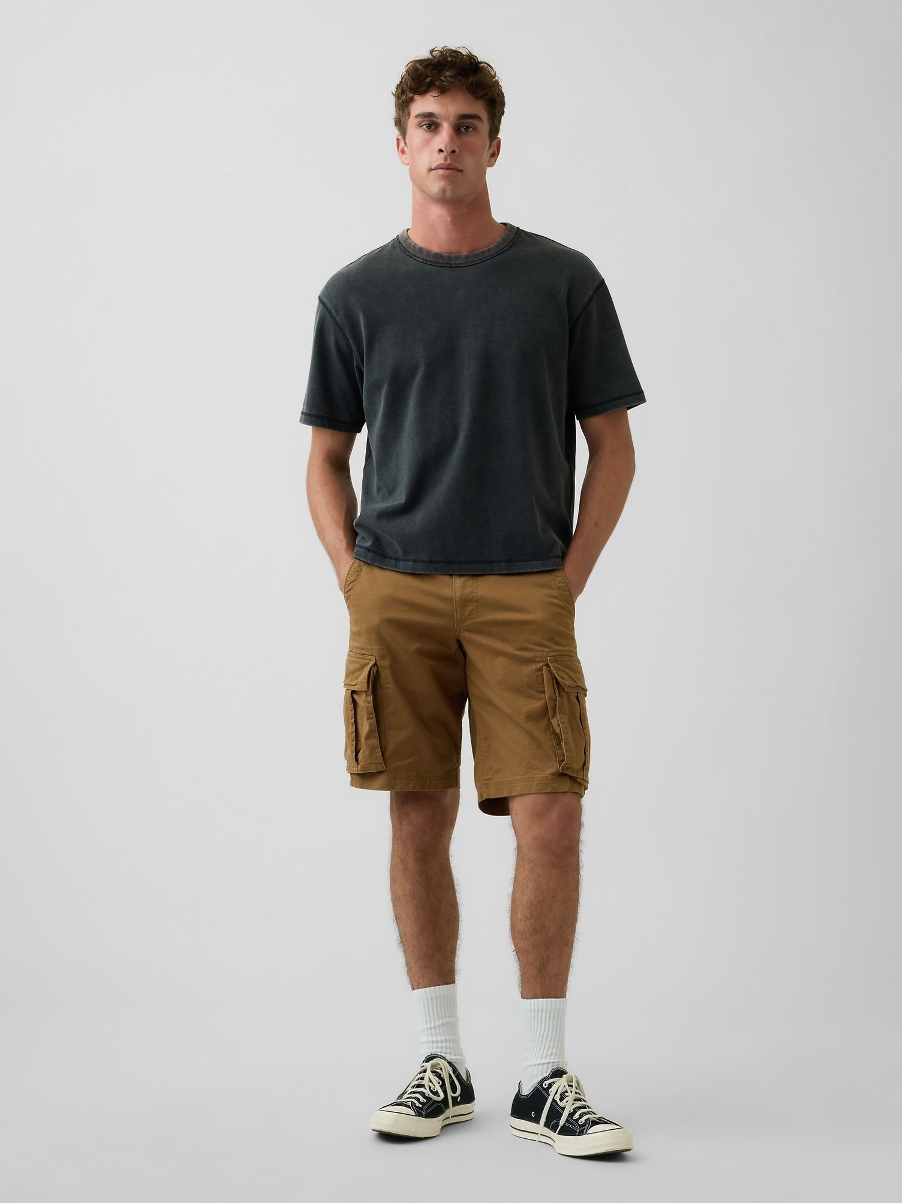 Brown Relaxed Cargo Shorts - Image 1 of 1