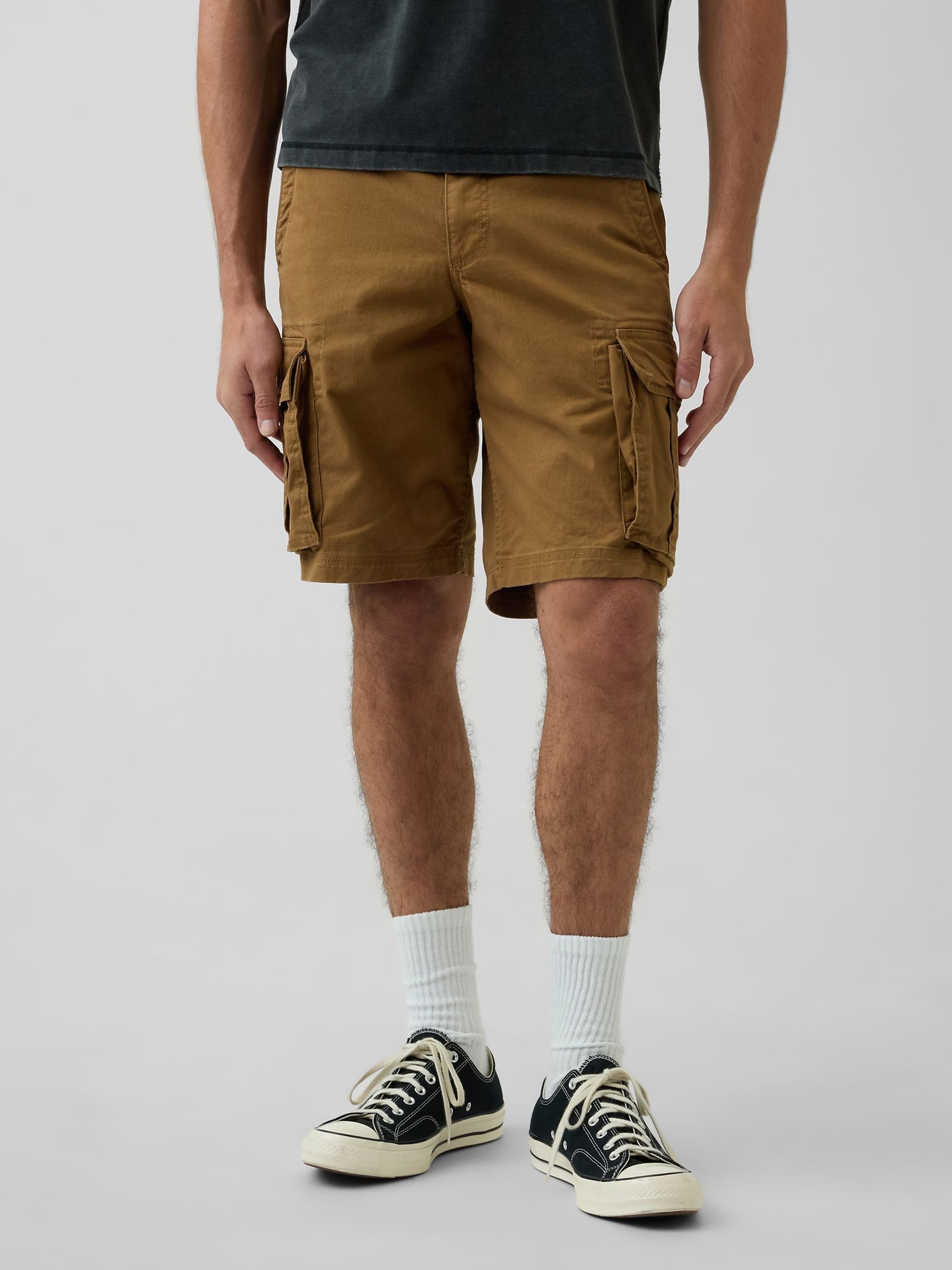 Brown Relaxed Cargo Shorts - Image 2 of 5