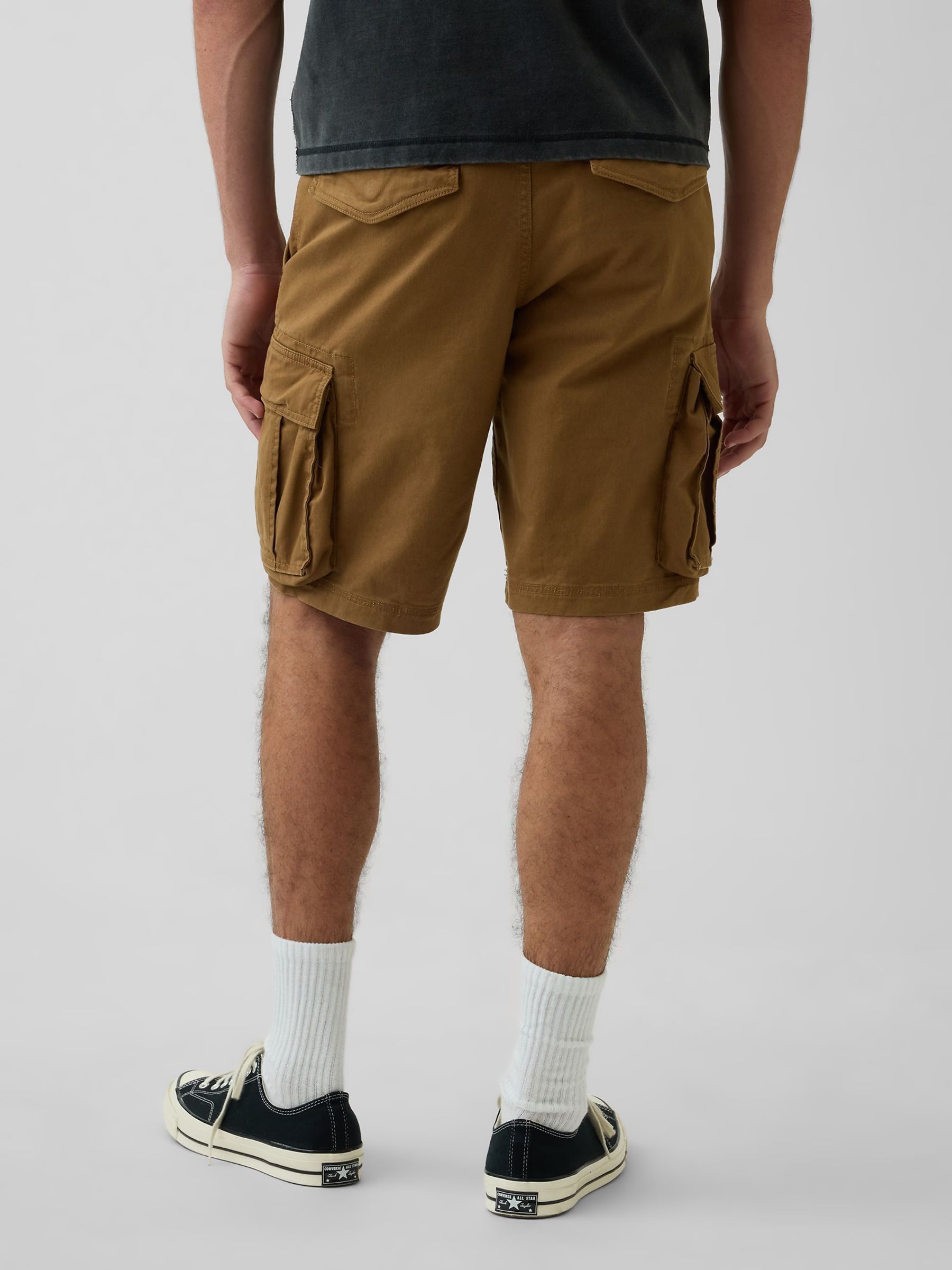 Brown Relaxed Cargo Shorts - Image 3 of 5
