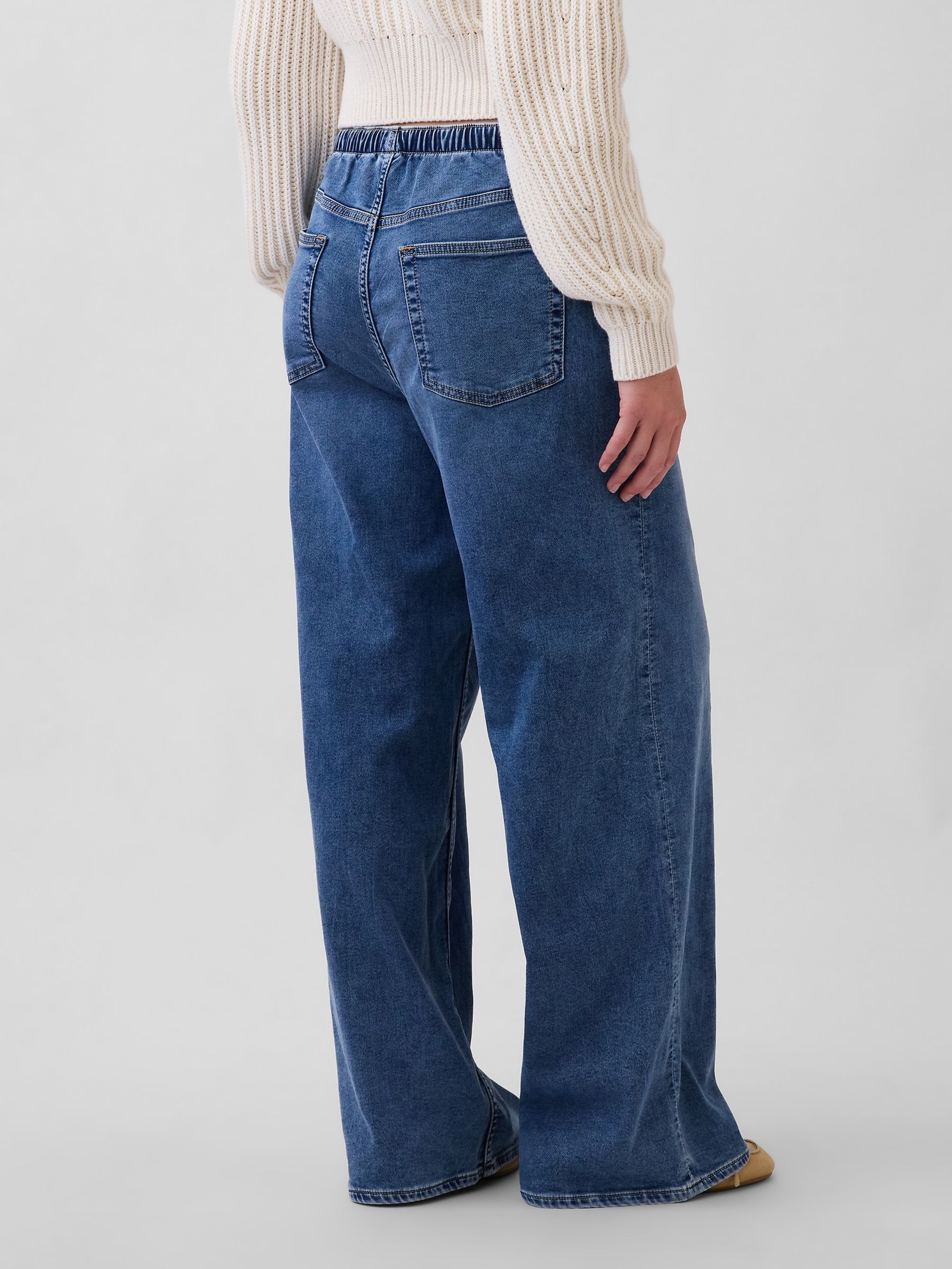 Medium Wash Mid Rise Easy Baggy Jeans - Image 2 of 4 Medium Wash Mid Rise Easy Baggy Jeans - Image 2 of 4