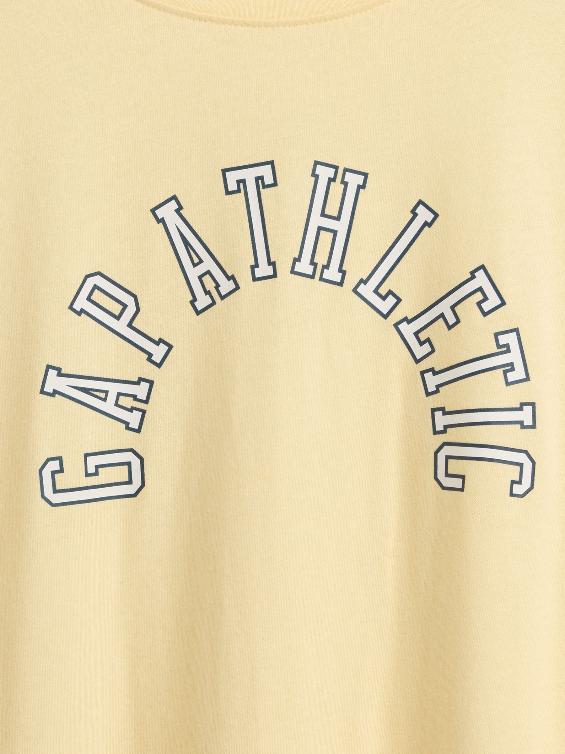 Yellow Vintage Soft Athletic Logo Longline T-Shirt - Image 5 of 5