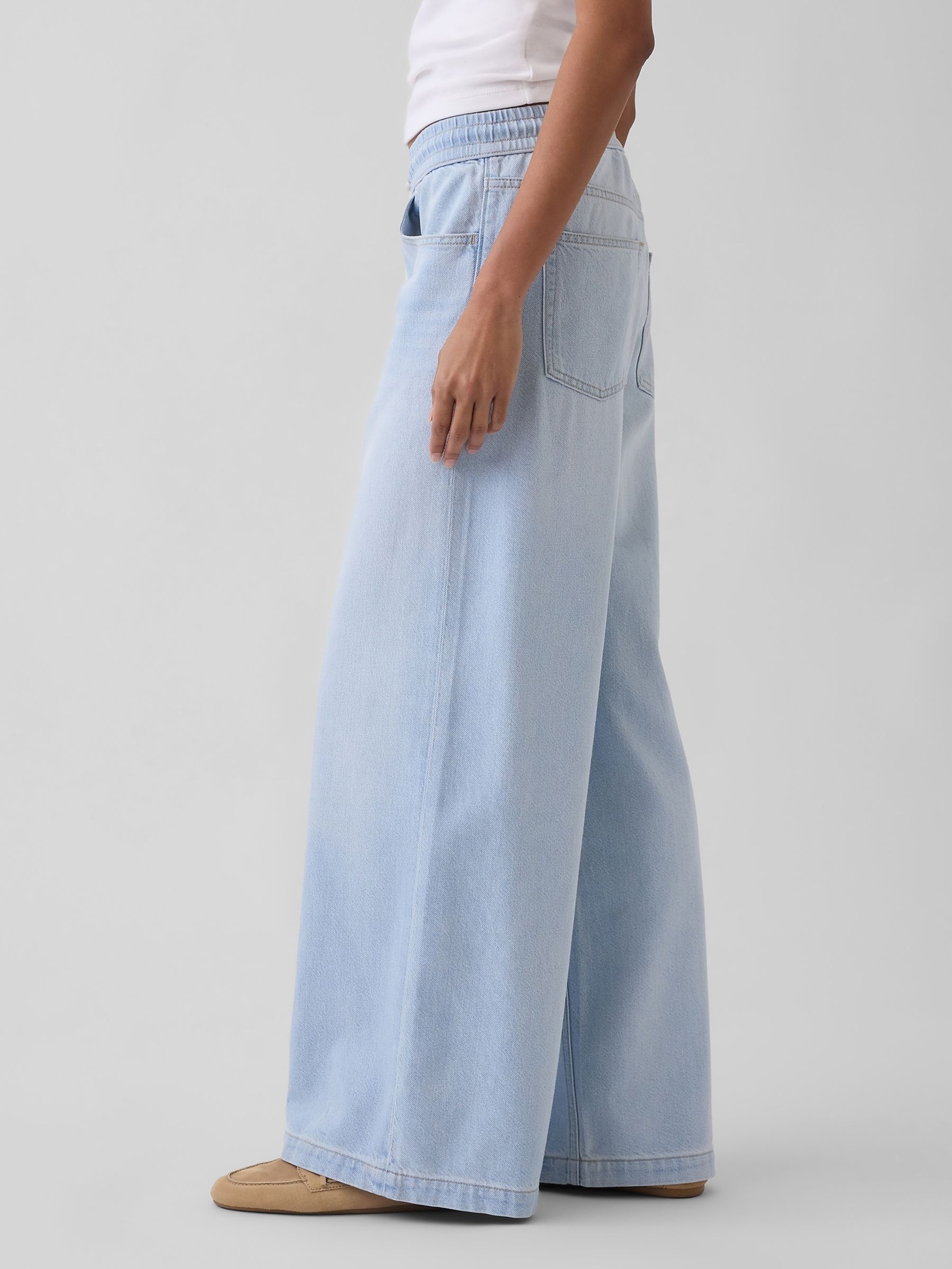 Blue Mid Rise UltraSoft Easy Baggy Jeans - Image 3 of 4