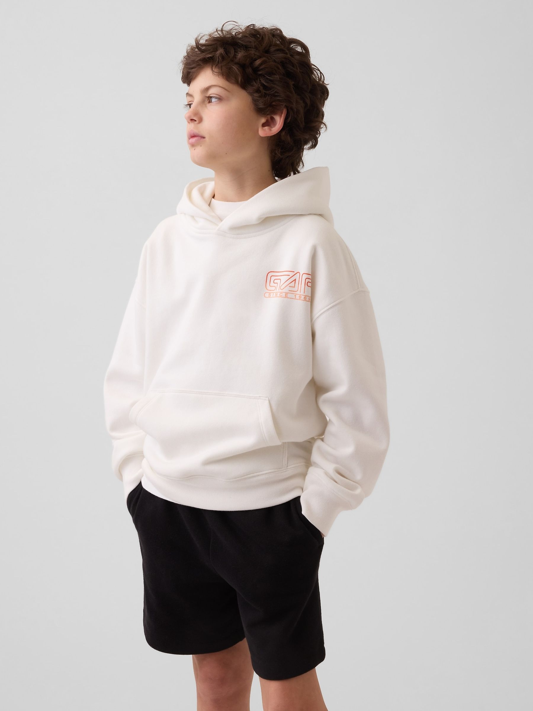 Cream VintageSoft Relaxed Graphic Hoodie - Image 1 of 4