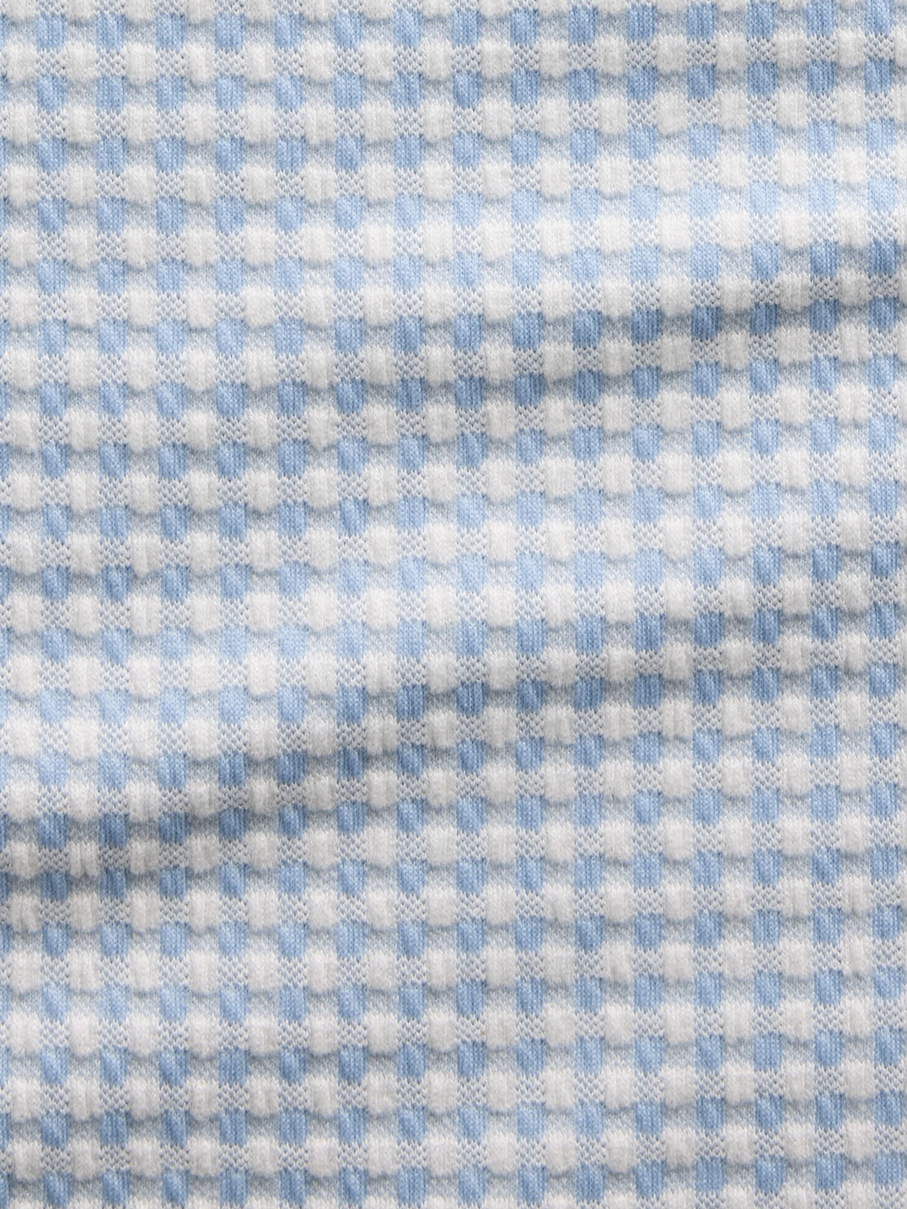 Blue Gingham Pointelle Shell Vest - Image 4 of 4