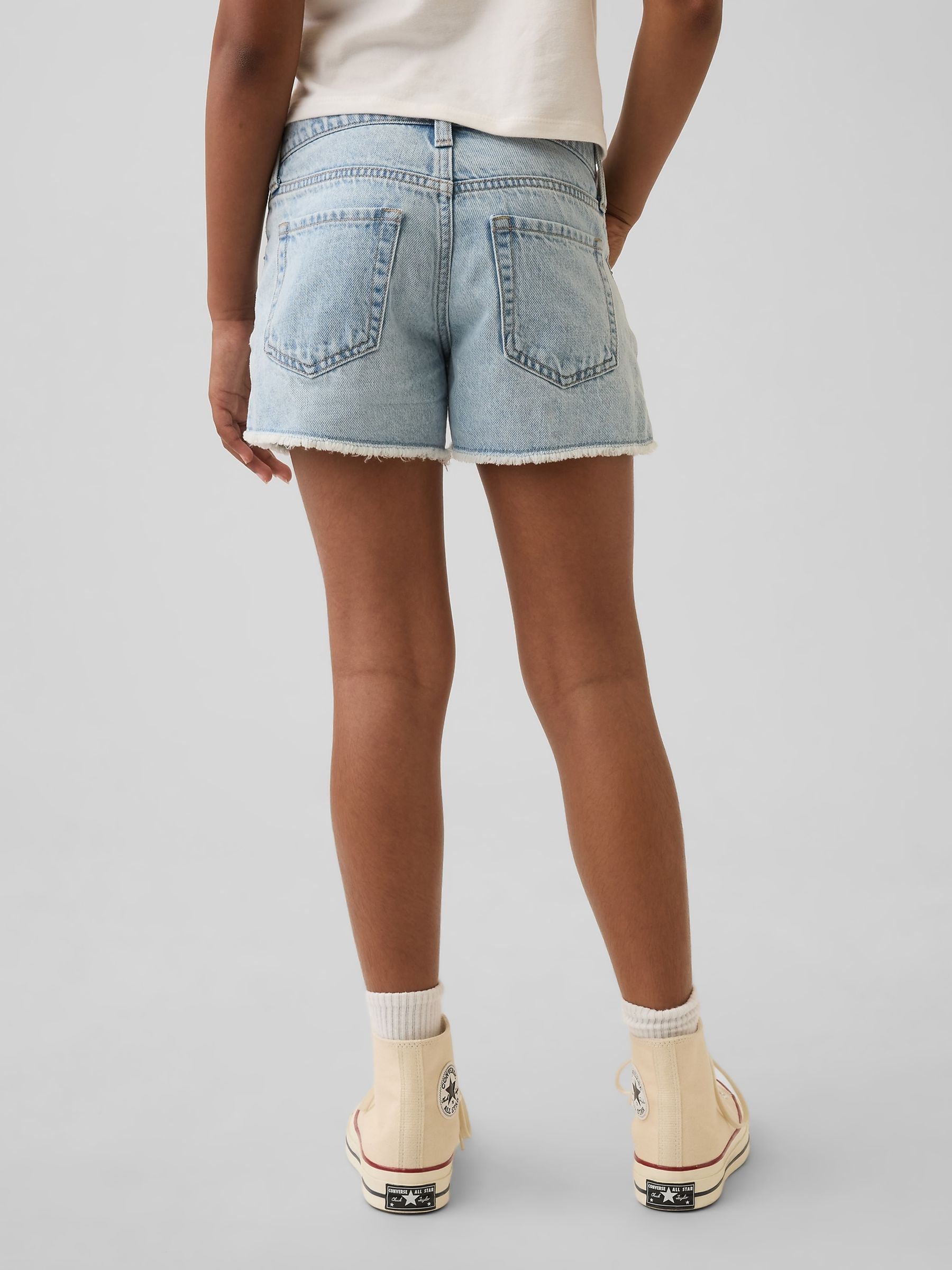 Light Wash Low Rise Stride Denim Shorts - Image 2 of 5
