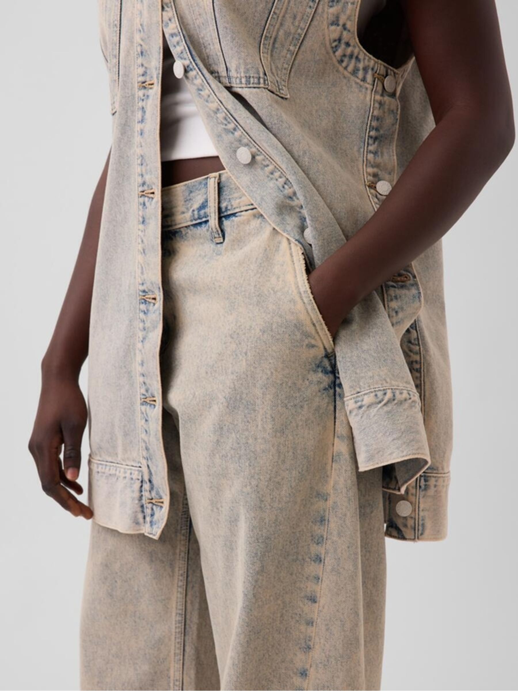 Gap x Harlem's Fashion Row Grey Extra Baggy Barrel Jeans - Image 5 of 8