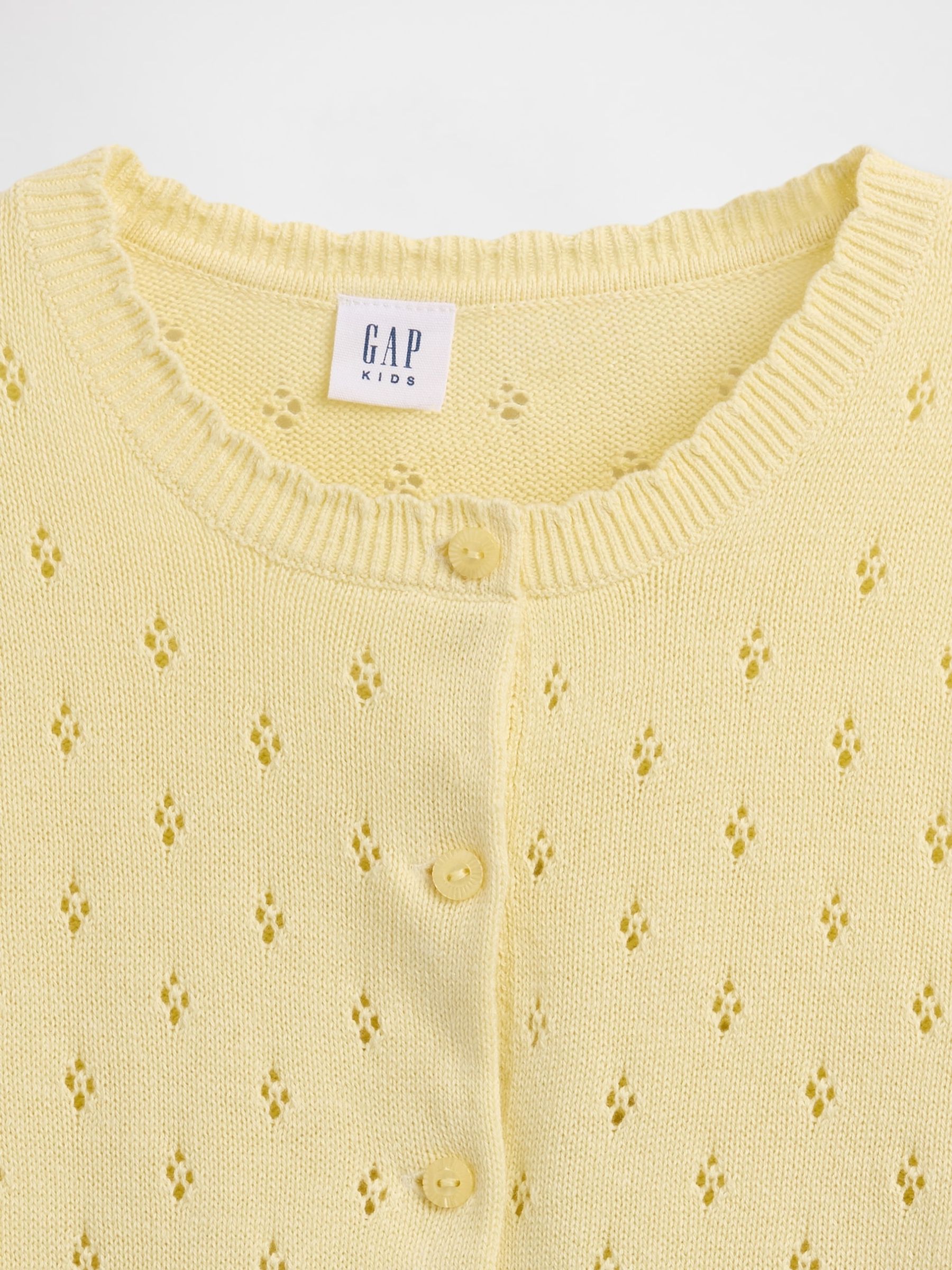 Yellow Pointelle Cardigan - Image 5 of 5