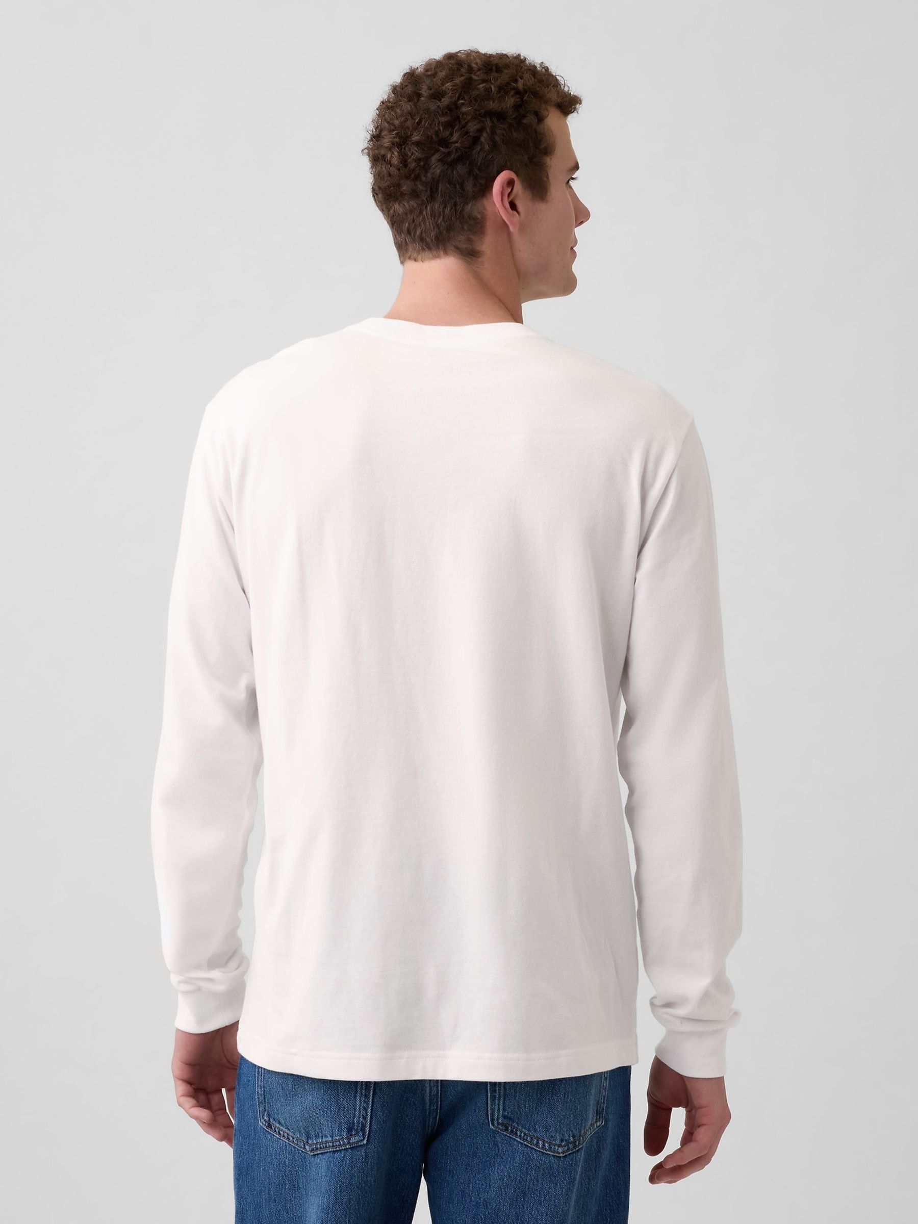 White Everyday Soft Relaxed Mini-Logo T-Shirt - Image 2 of 5