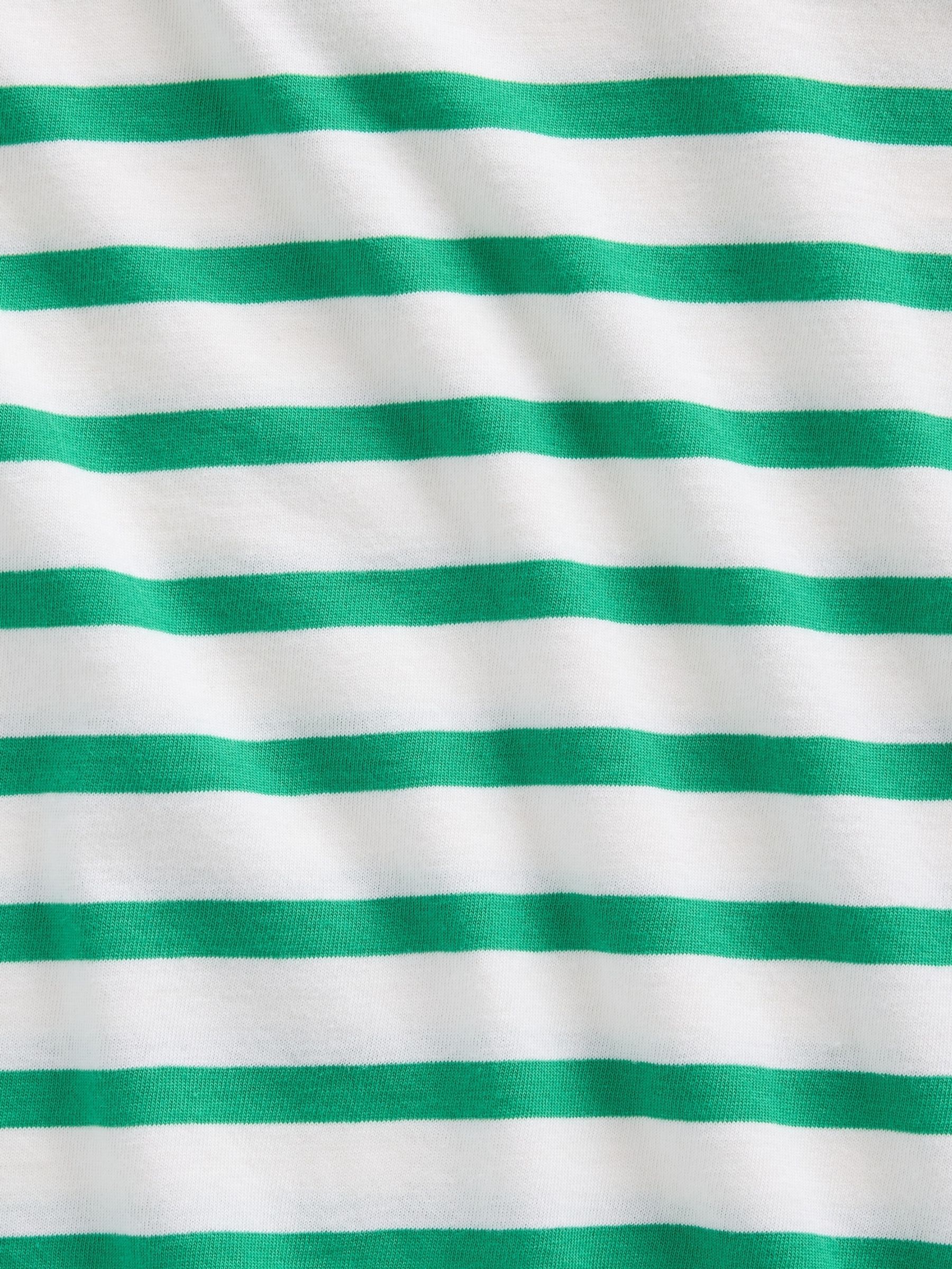 Green stripe Cotton Vintage Soft Long Sleeve T-Shirt - Image 4 of 4