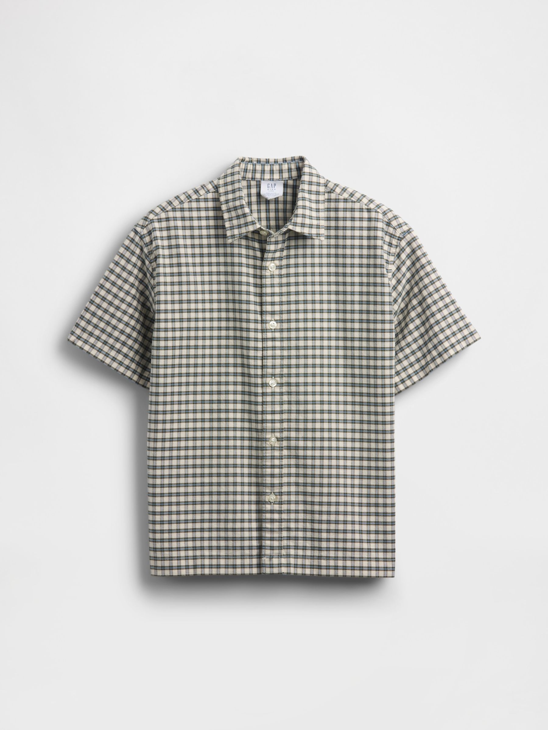 Cream Relaxed Check Oxford Shirt - Image 3 of 4