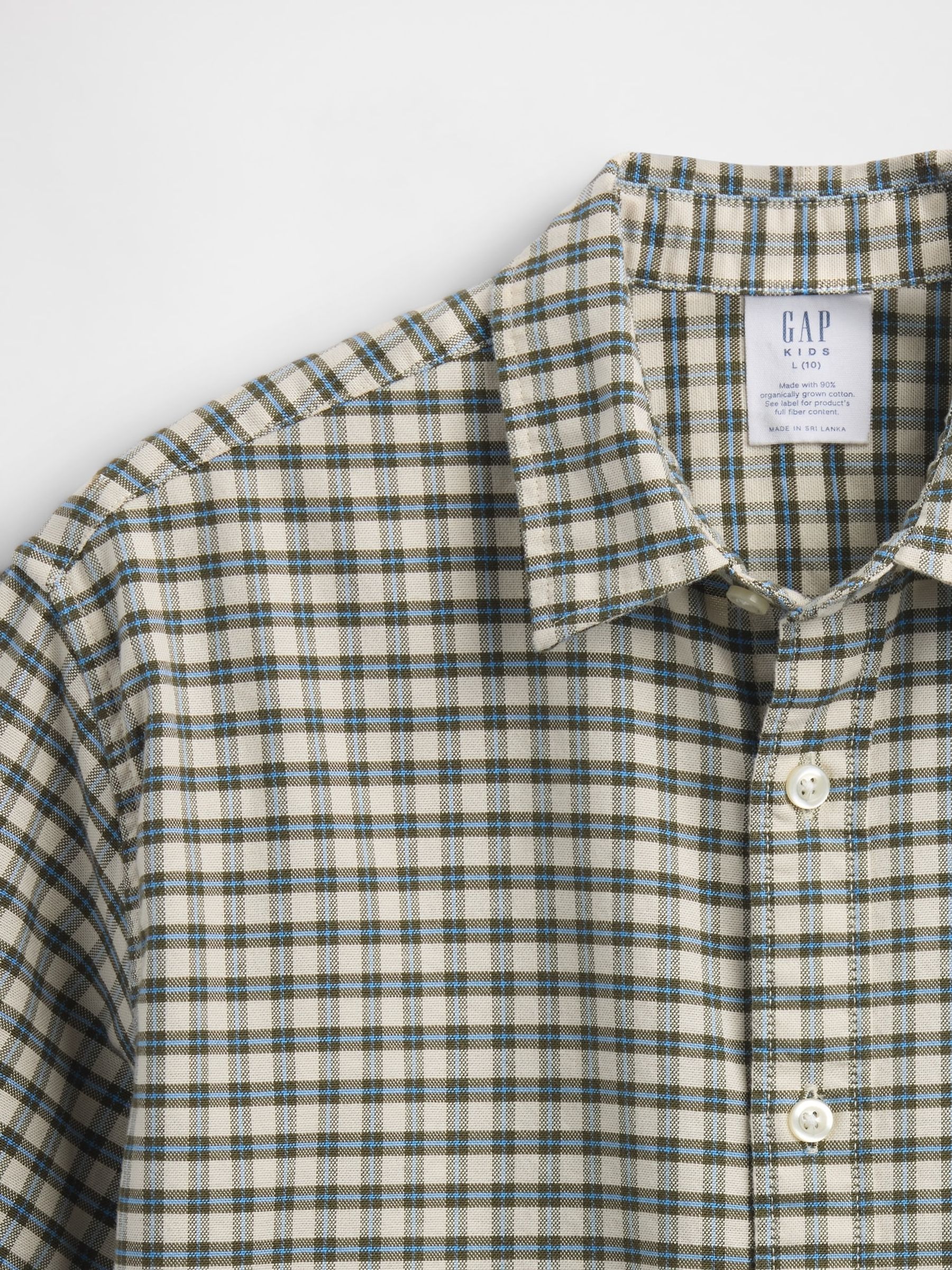 Cream Relaxed Check Oxford Shirt - Image 4 of 4