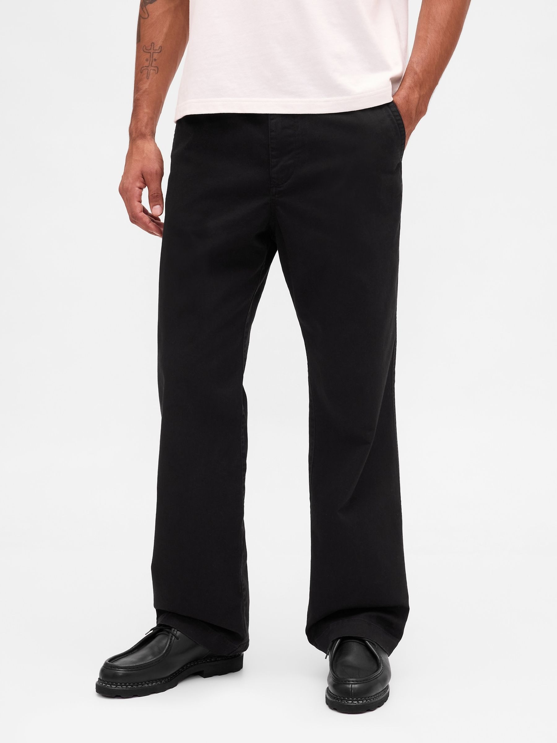 Black Heavyweight Twill '90s Loose Chinos - Image 1 of 5 Black Heavyweight Twill '90s Loose Chinos - Image 1 of 5