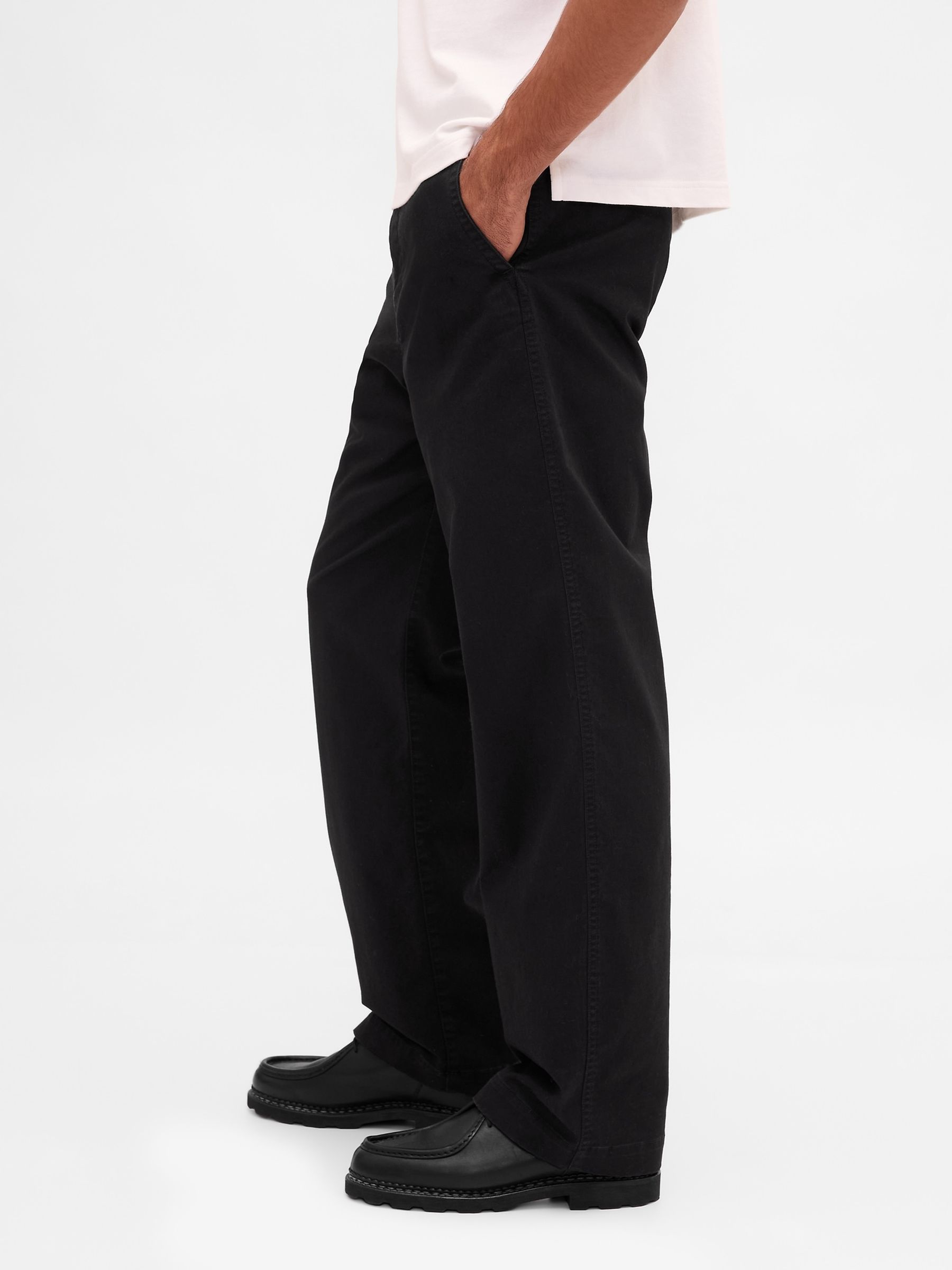 Black Heavyweight Twill '90s Loose Chinos - Image 3 of 5