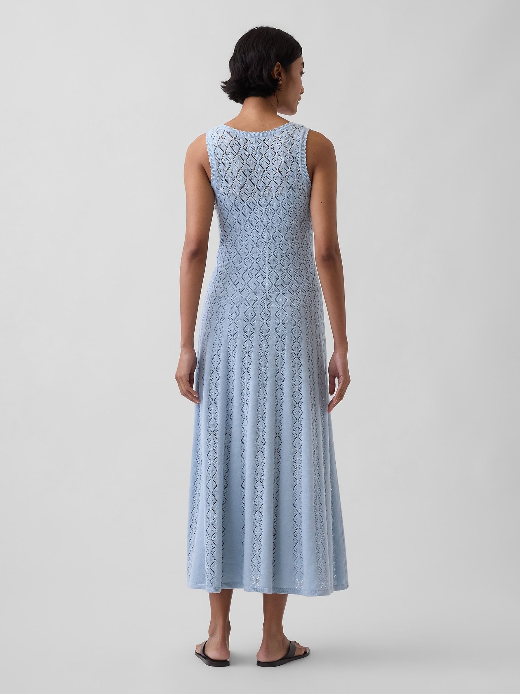 Blue Pointelle Maxi Dress - Image 2 of 4