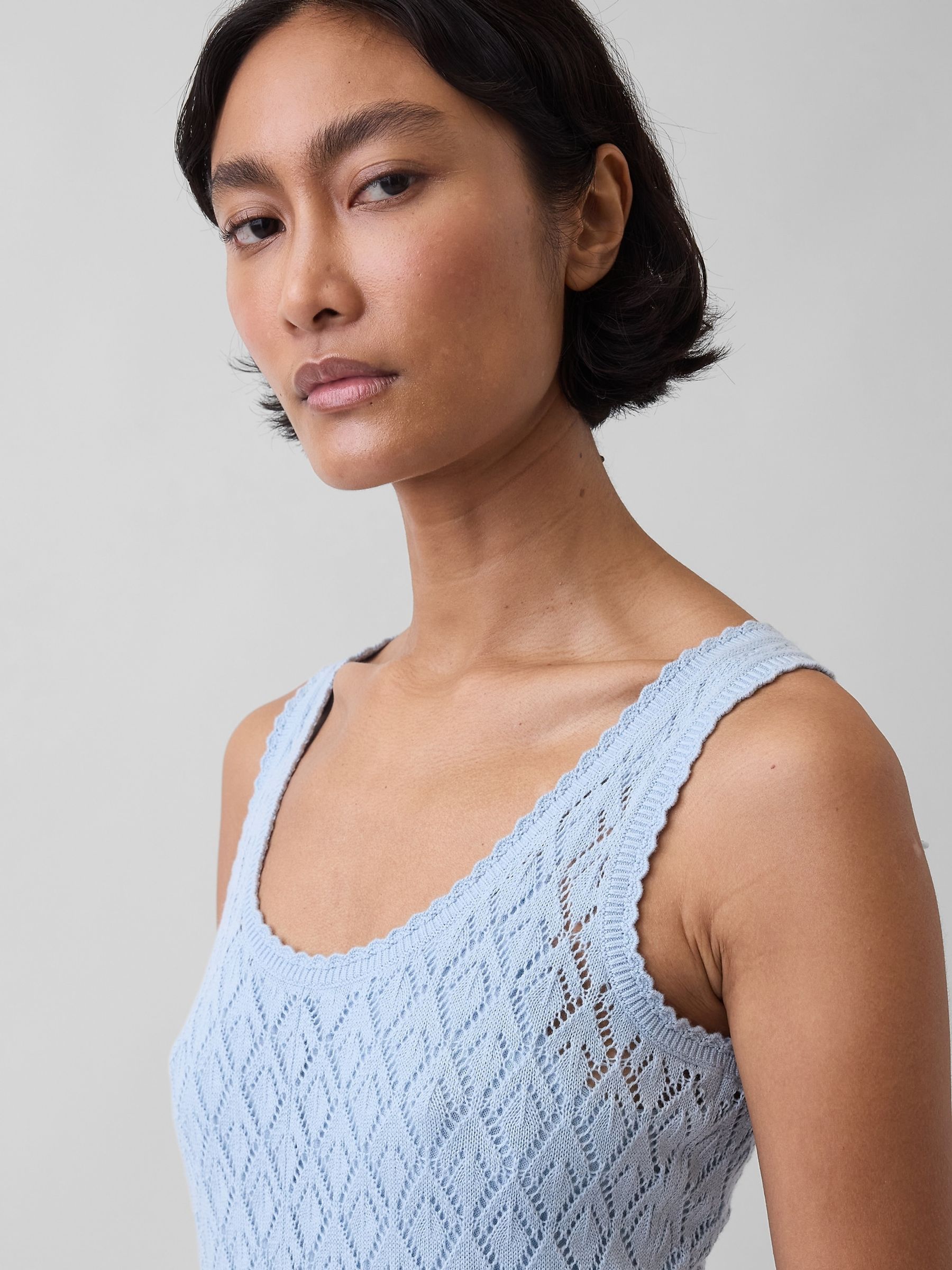 Blue Pointelle Maxi Dress - Image 4 of 4