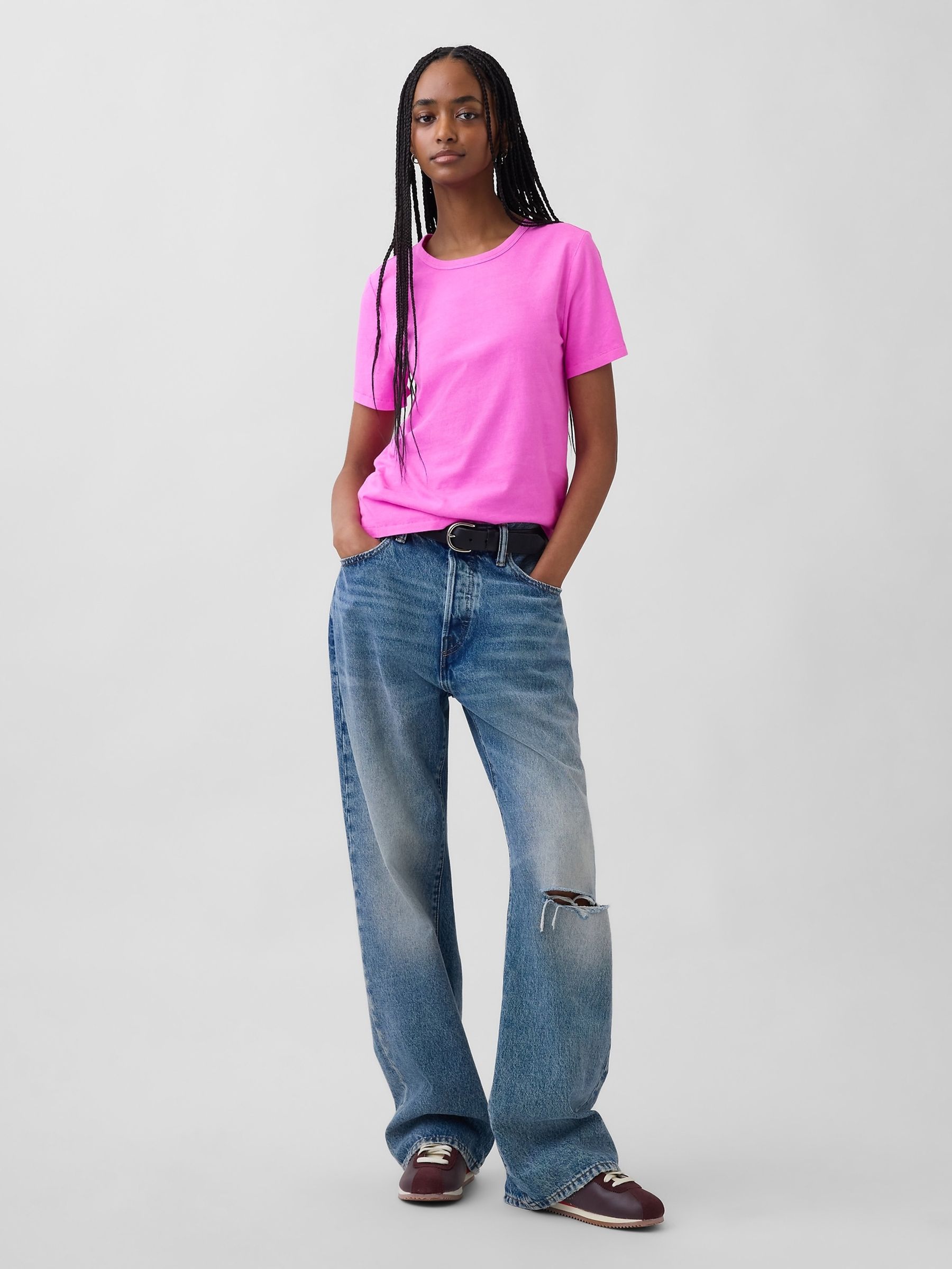 Pink Vintage Soft T-Shirt - Image 3 of 3 Pink Vintage Soft T-Shirt - Image 3 of 3