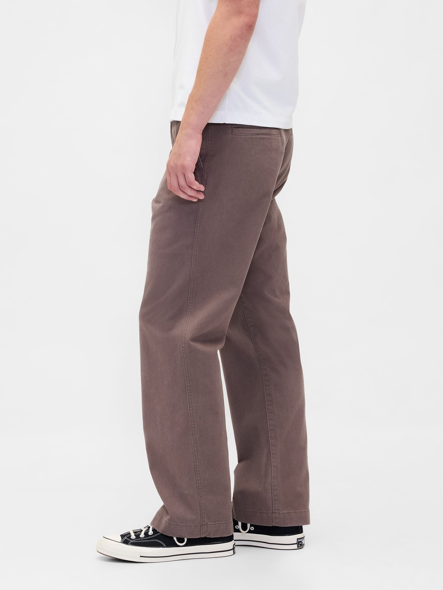 Brown Heavyweight Twill '90s Loose Chinos - Image 3 of 5